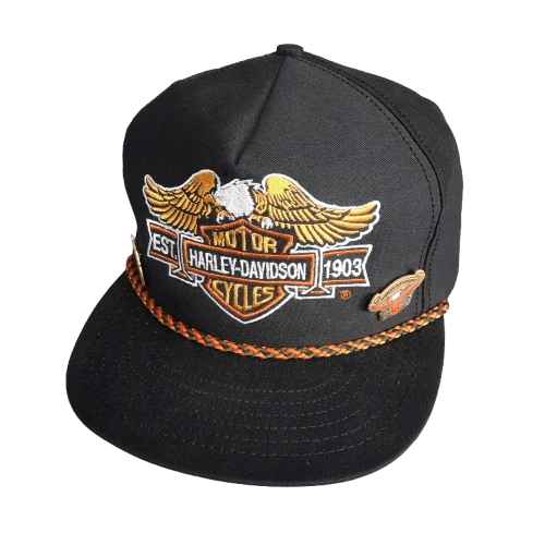 Harley Davidson 🦅 Vintage 70s harley davidson made in usa valcro cap Size ONE SIZE - 1 Thumbnail