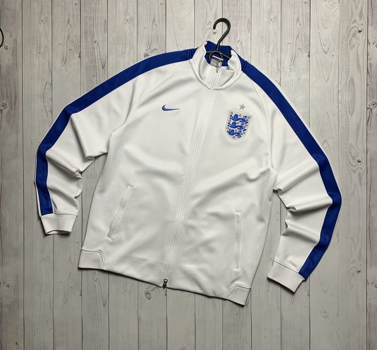 Nike × Vintage Vintage Nike England soccer track jacket L Size US L / EU 52-54 / 3 - 2 Thumbnail