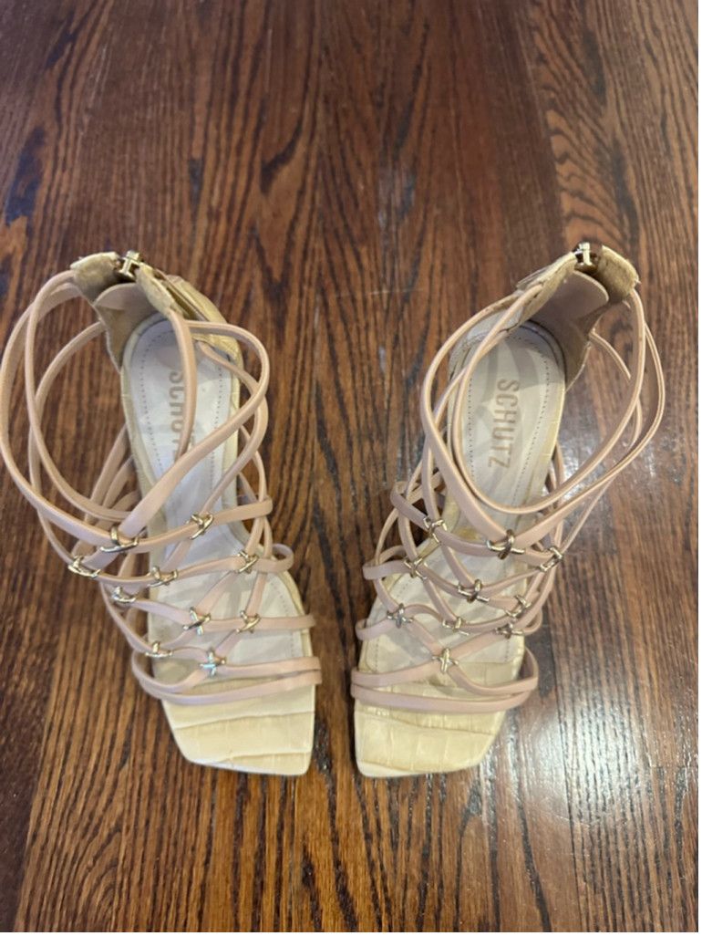 SCHUTZ Women's Schutz Heels Size 7.5B Light Wood Size US 7.5 / IT 37.5 - 11 Thumbnail