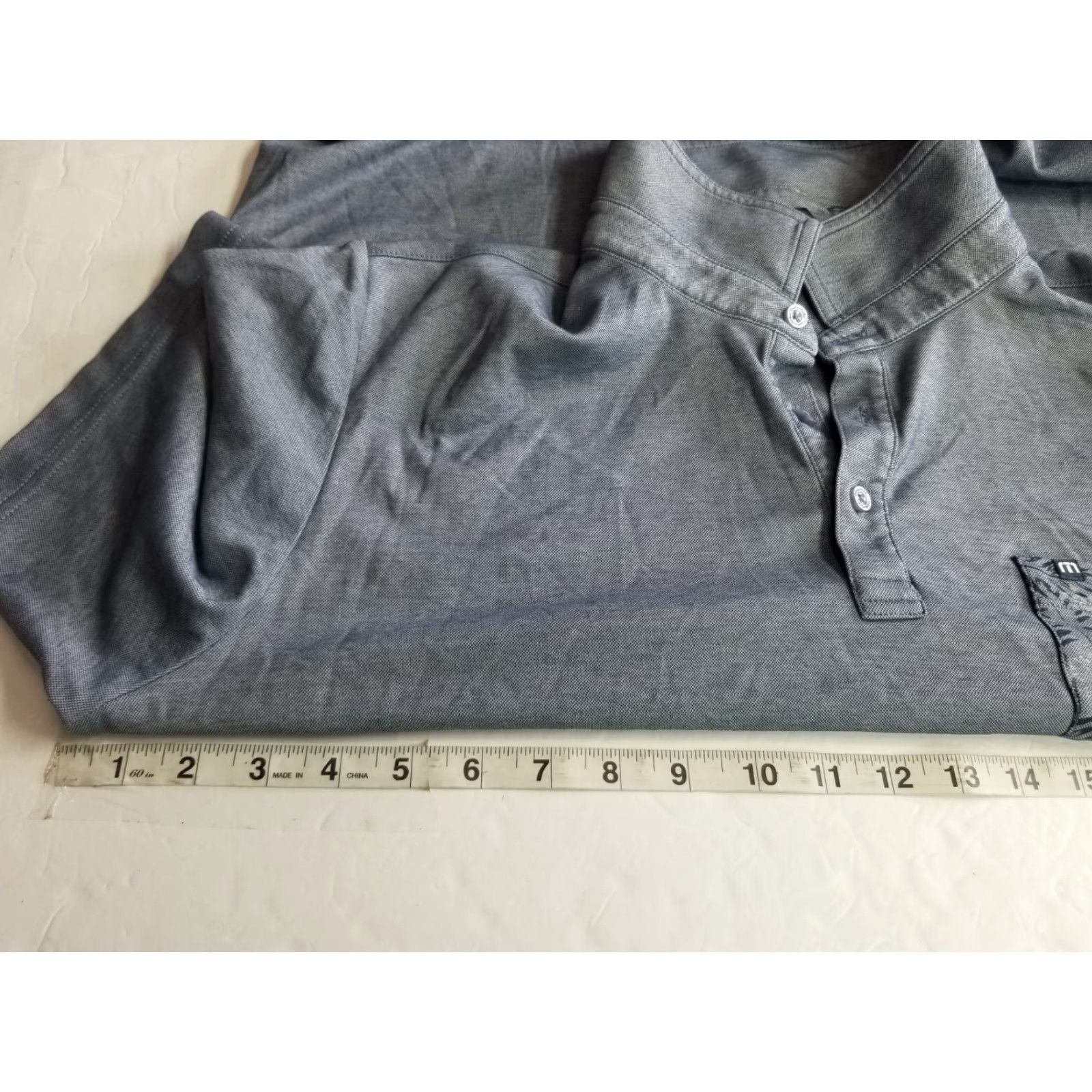 TravisMathew Travis Matthew Polo Shirt Mens XL Blue Solid Golf Short Sleeve Pima Logo Polo Men Golf Size US XL / EU 56 / 4 - 3 Thumbnail