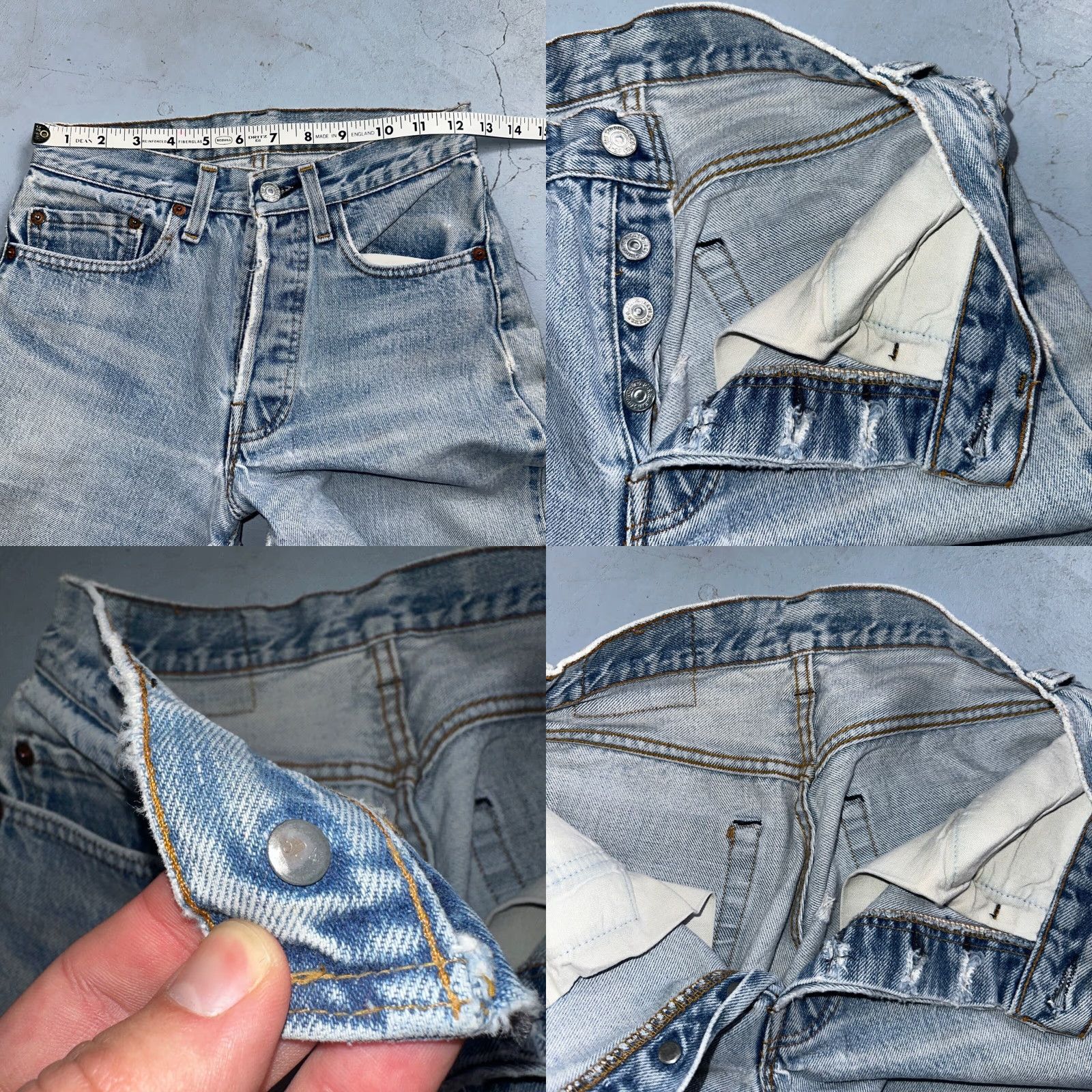 Levi's VINTAGE Levis 501 XX Jeans 80s Redline Selvedge USA Light Wash 27x34 Act 25x29 Mens Size US 27 - 8 Thumbnail