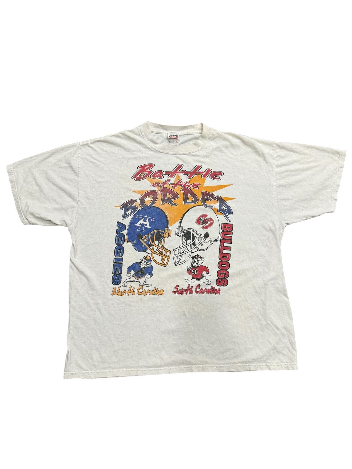Vintage Vintage North Carolina A&T Battle of the Border T shirt Size US XL / EU 56 / 4 - 1 Thumbnail