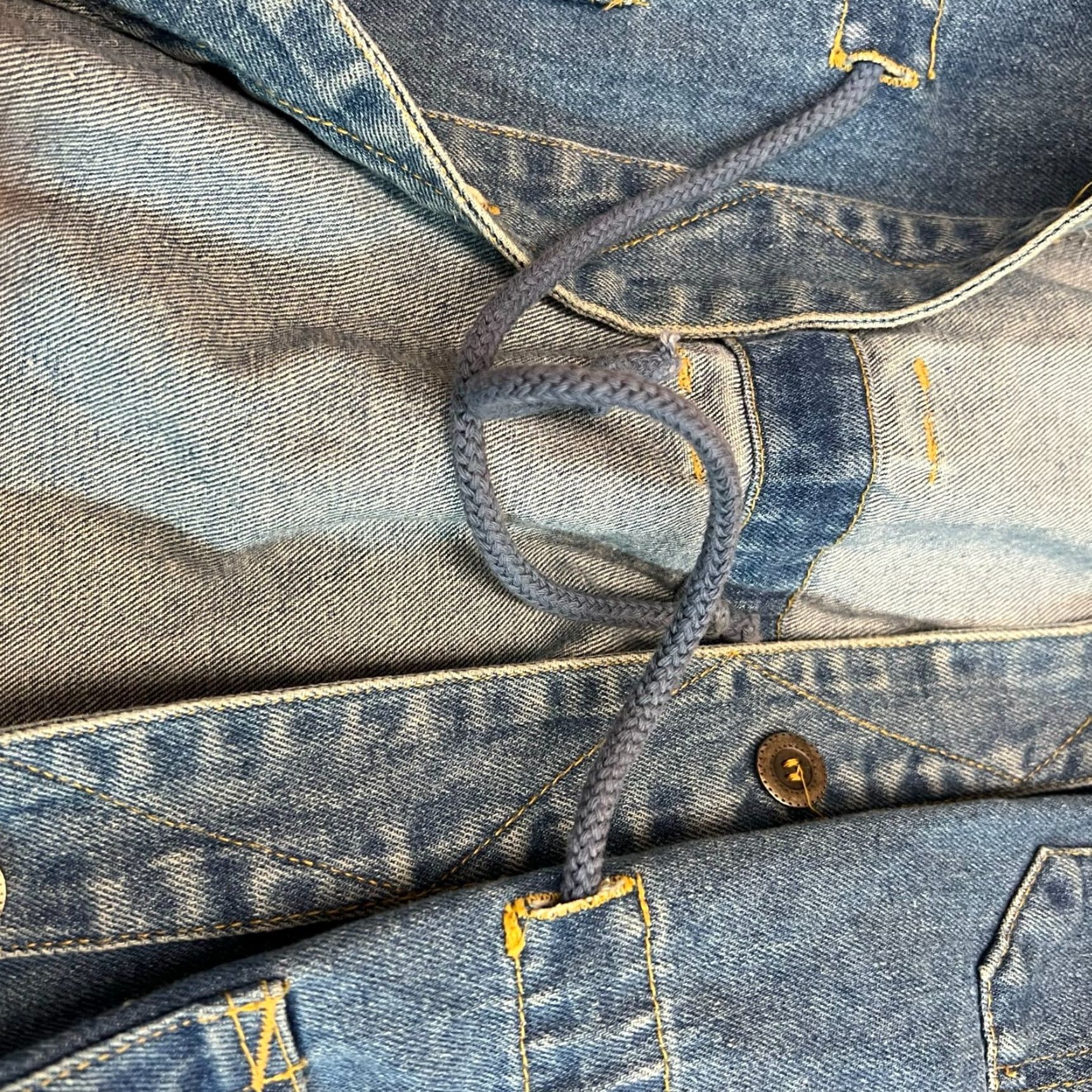 Denime Jean Blue Denim Jacket Womens Size L Blue Pockets Button Up Casual 3/4 Sleeve Size 36" / US 14 / IT 50 - 7 Thumbnail