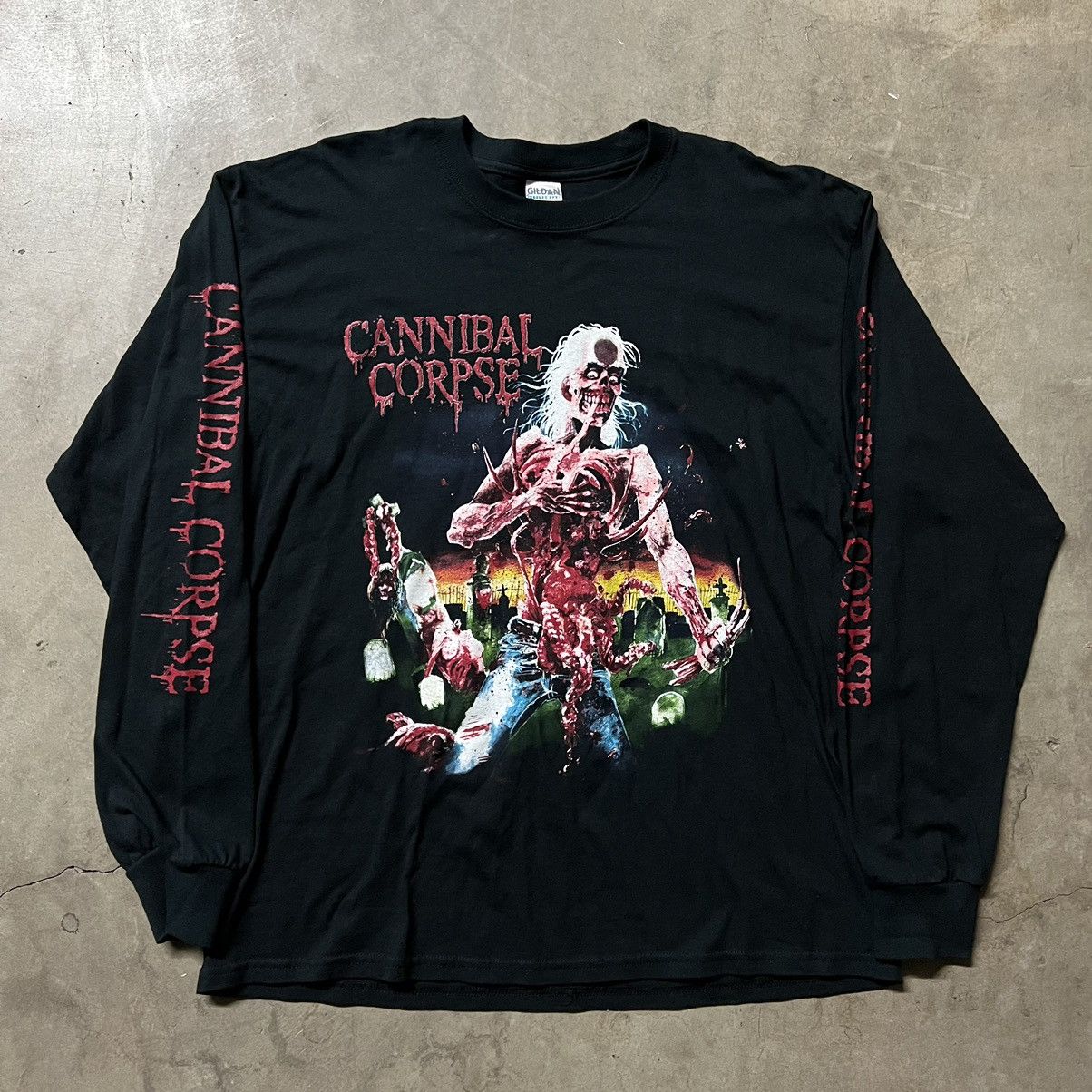 Band Tees × Vintage Vintage ‘02 Cannibal Corpse Eaten Back To Life Band T-Shirt Size US XL / EU 56 / 4 - 2 Thumbnail