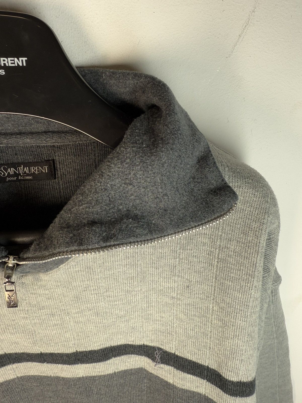 Yves Saint Laurent 90’s YSL Sweatshirt 1/4 Zip Up Vintage Sweater Old Money y2k Size US XXL / EU 58 / 5 - 14 Thumbnail