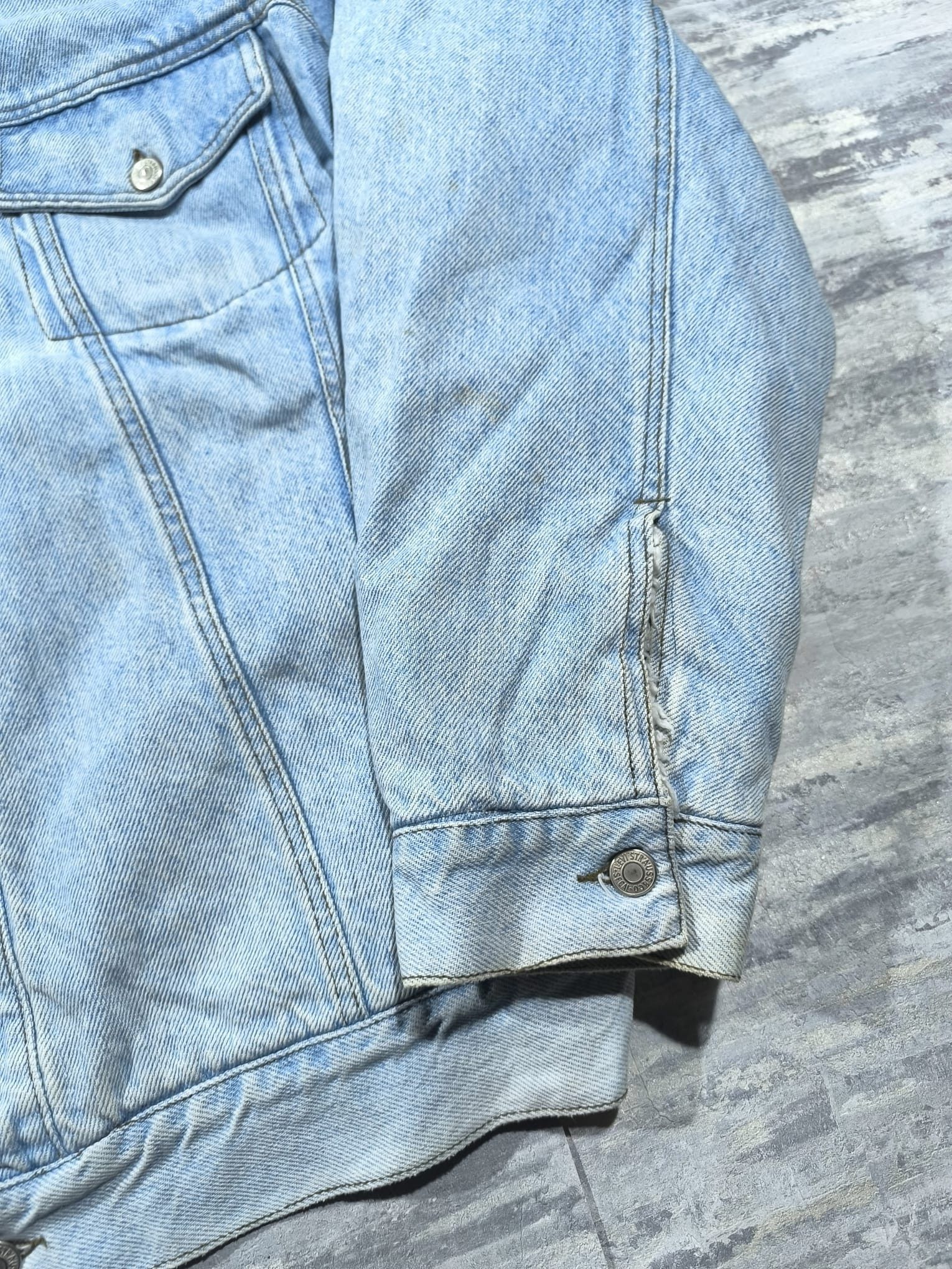 Levi's vintage levis 70598 denim sherpa trucker jacket made in usa Size US XL / EU 56 / 4 - 4 Thumbnail
