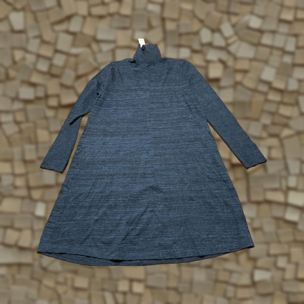Apt. 9 Apt. 9 Dress Women Petite Large Blue Turtleneck Long Sleeve Knee Length NWT Solid Free Return Size L / US 10 / IT 46 - 1 Thumbnail