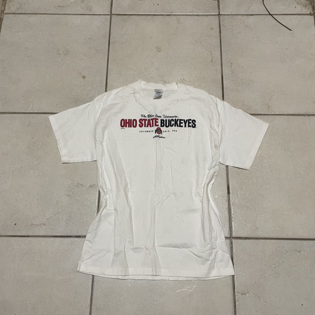 Delta White Ohio State Buckeyes athletic wear t shirt Size US L / EU 52-54 / 3 - 1 Thumbnail