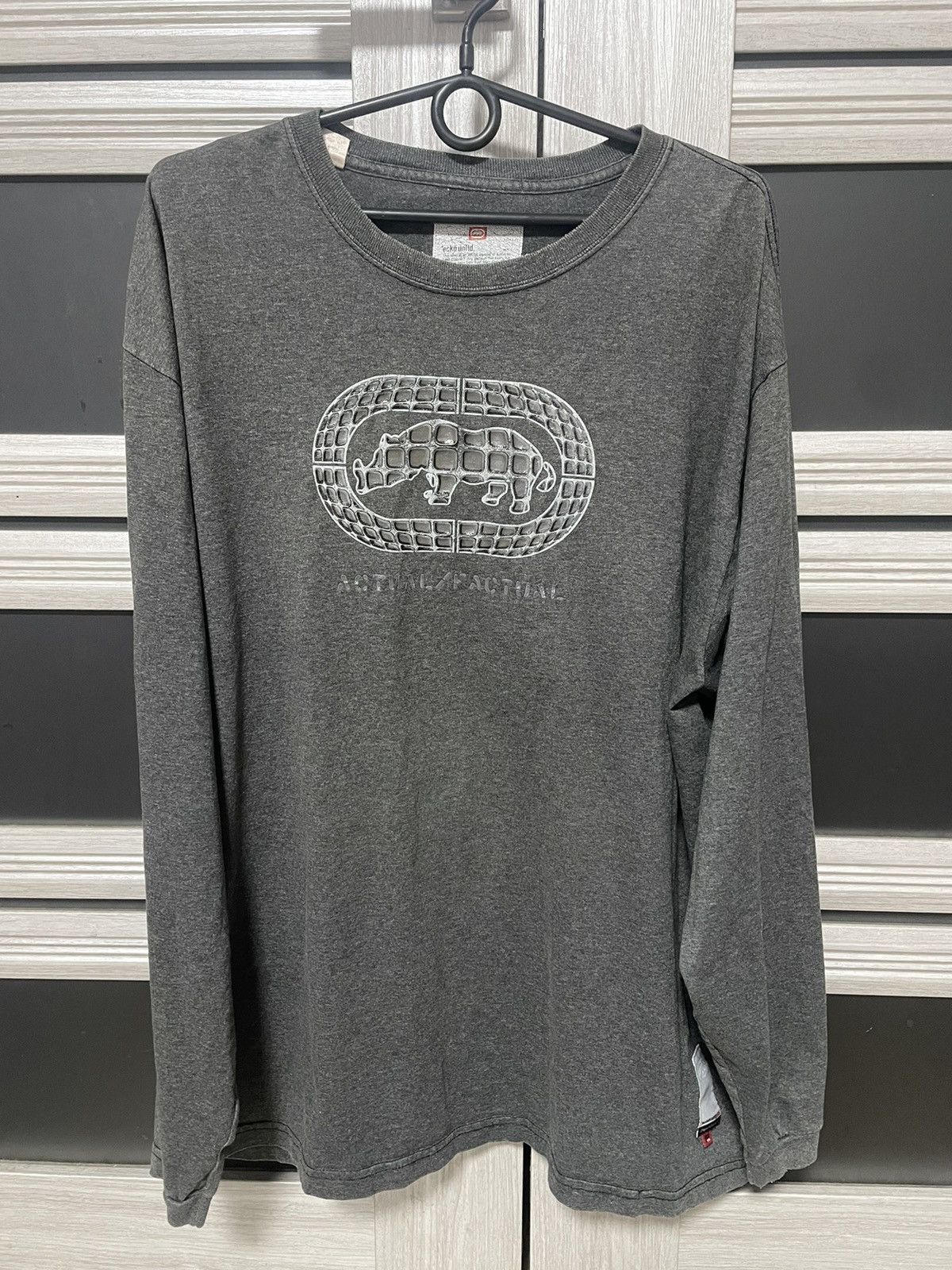 Ecko Unltd. Vintage Ecko Unltd Rhinocerology Spellout Actual Longsleeve Size US XL / EU 56 / 4 - 1 Thumbnail