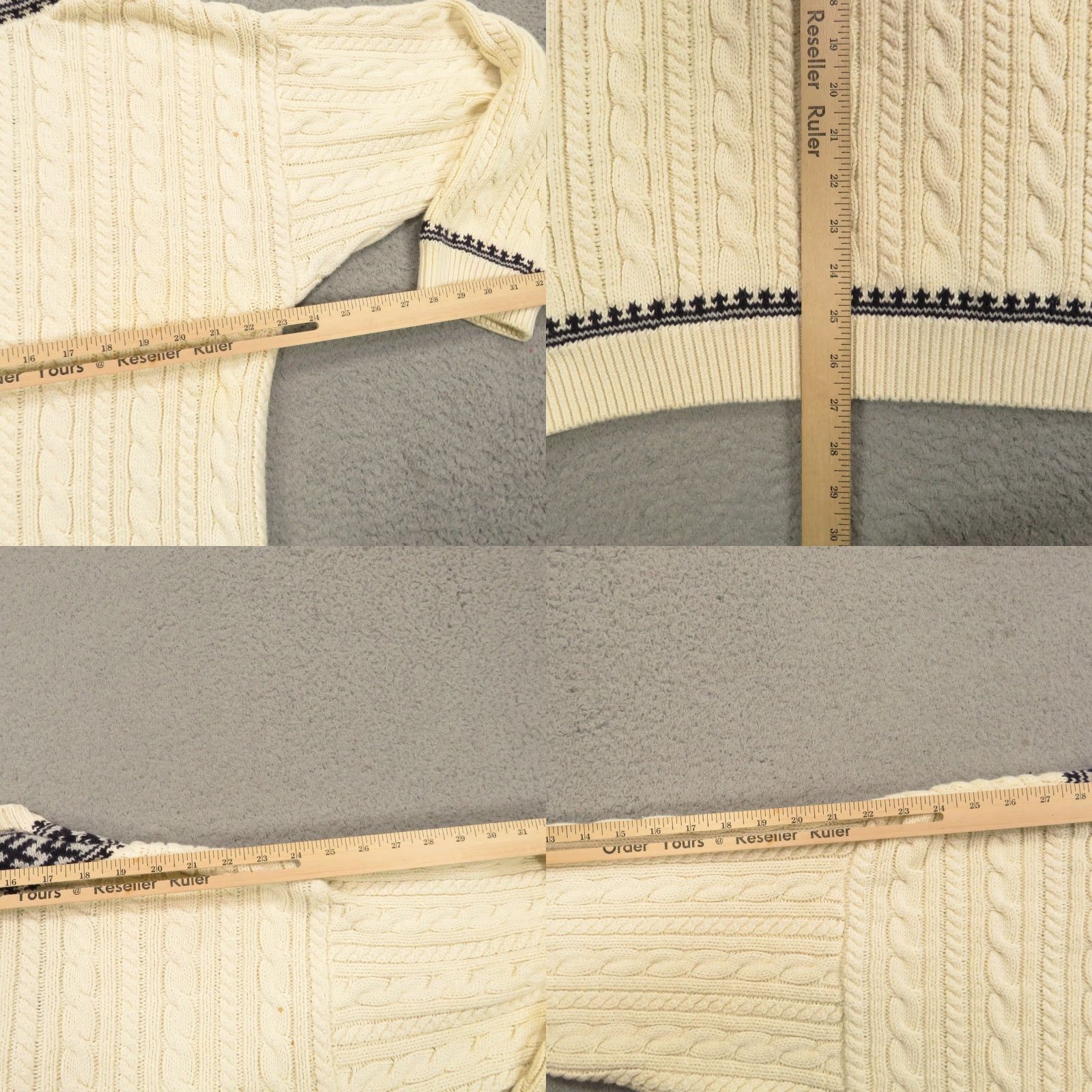Banana Republic VINTAGE Banana Republic Sweater Mens Large Cable Knit Varsity Tennis Criquet 80s Size US L / EU 52-54 / 3 - 9 Thumbnail