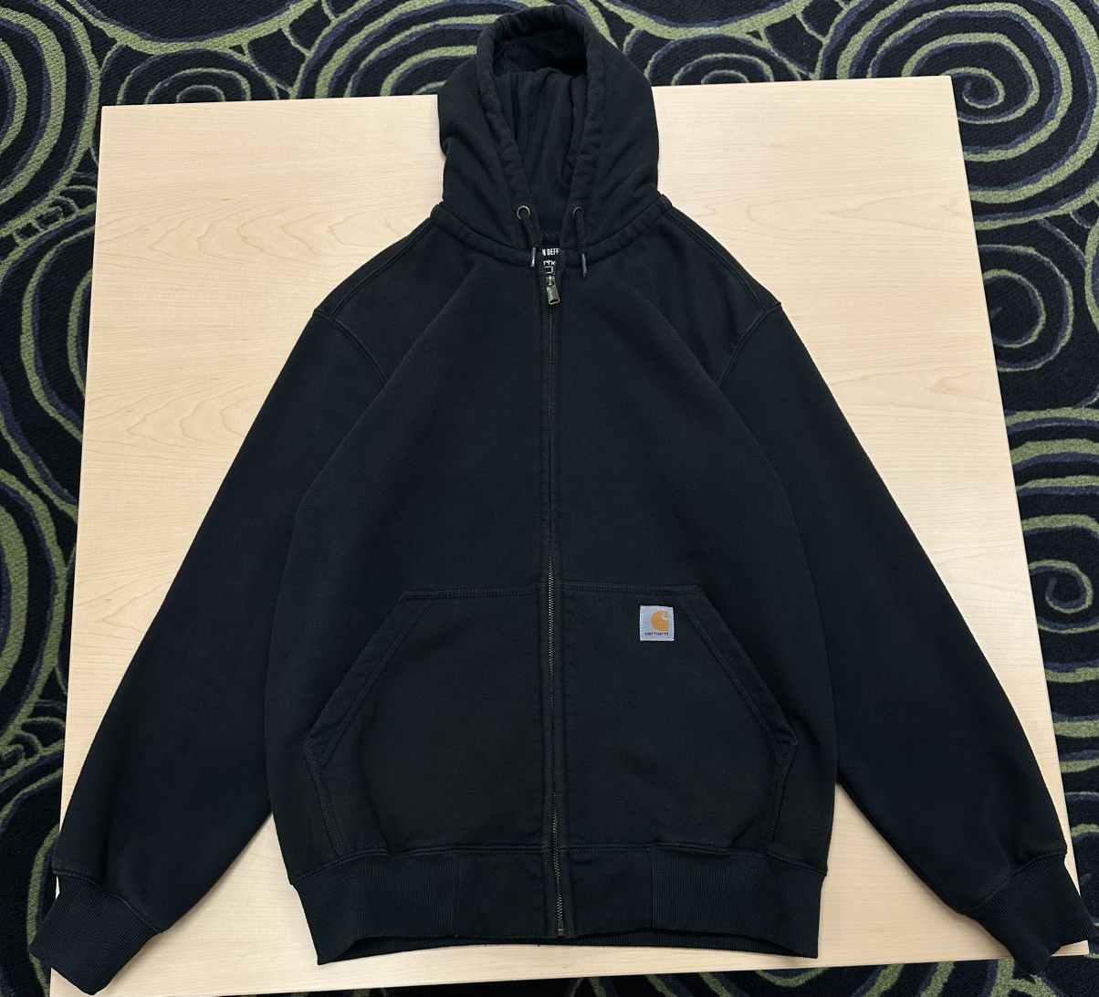 Vintage Carhartt Rain-defender Loose-Fit Black Zip-up Jacket