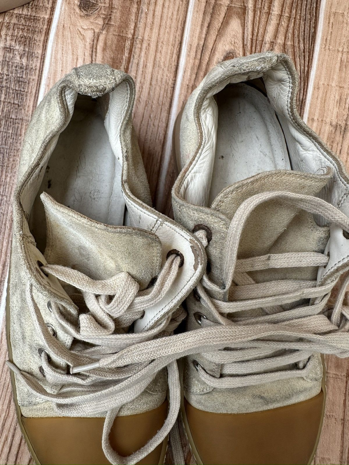 Rick Owens Rick Owens Beige Gum Sole Low Suede Ramones Size US 8.5 / EU 41-42 - 20 Thumbnail