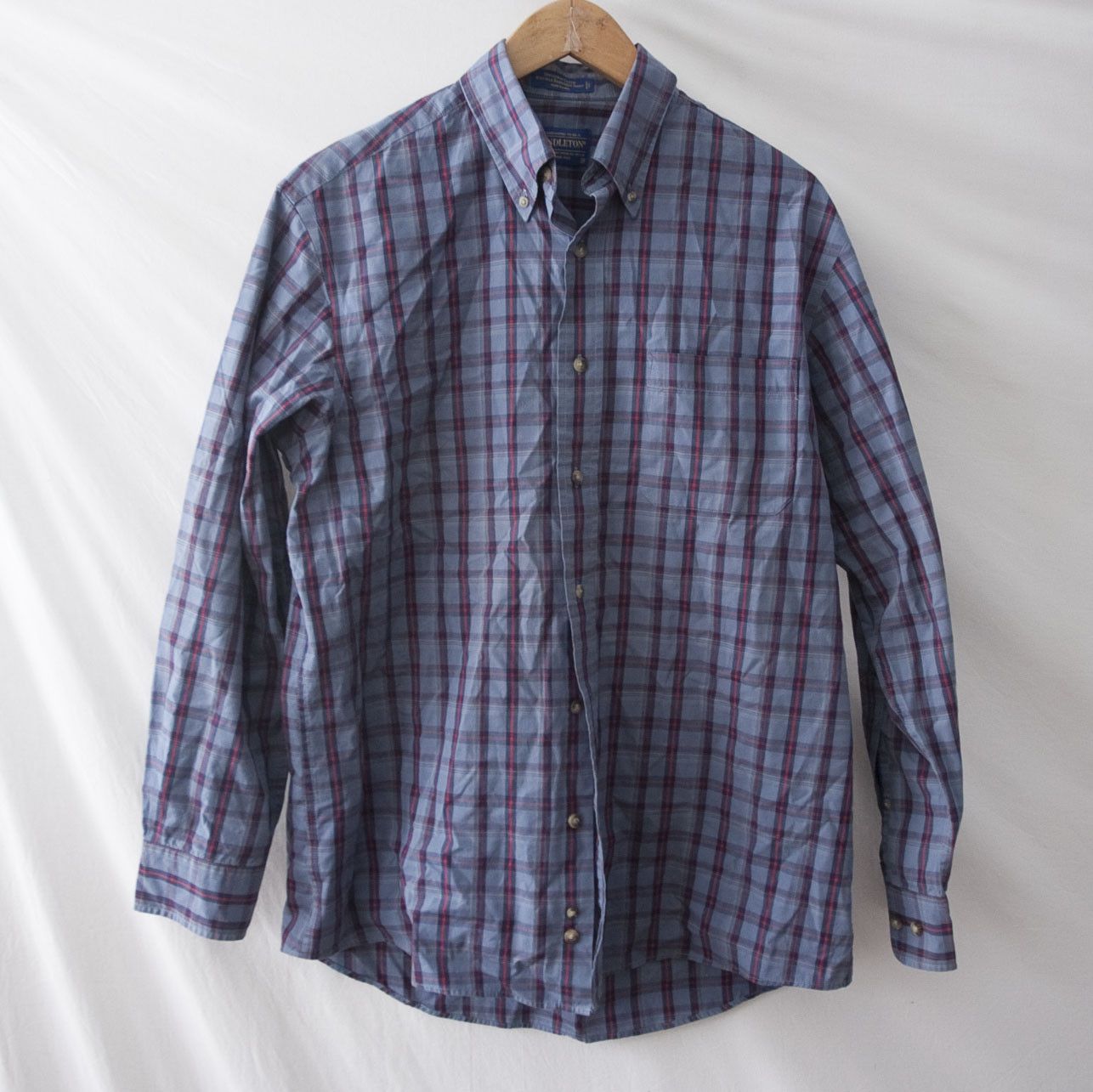 Pendleton Pendleton Shirt Size M Blue Plaid Wrinkle Resistant Size US M / EU 48-50 / 2 - 1 Thumbnail