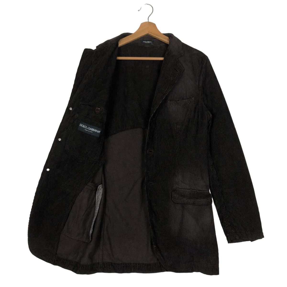 Dolce & Gabbana 🔥Iconic Black - Corduroy Jacket Double Breast Work Style Size US S / EU 44-46 / 1 - 8 Thumbnail