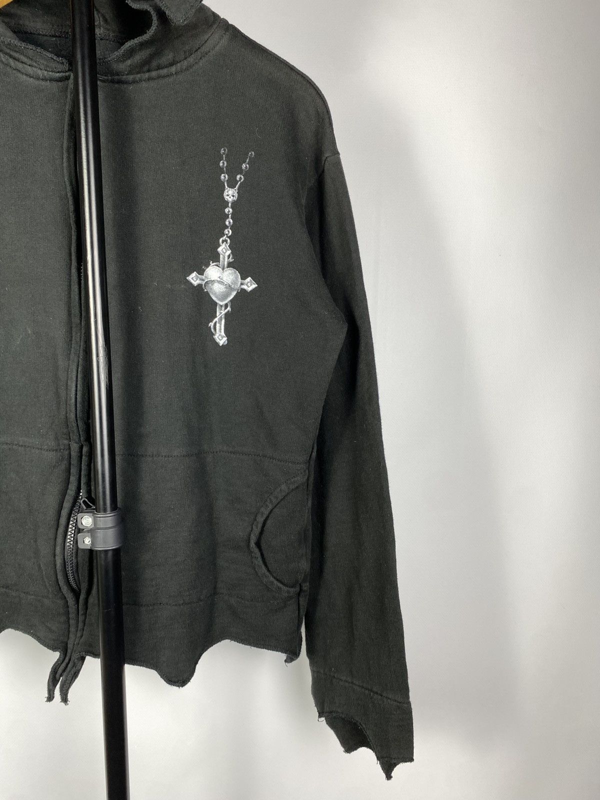 Japanese Brand × Vintage Vintage Y2K Faded Gothic punk Spiral Hoodie Size XL / US 12-14 / IT 48-50 - 4 Thumbnail