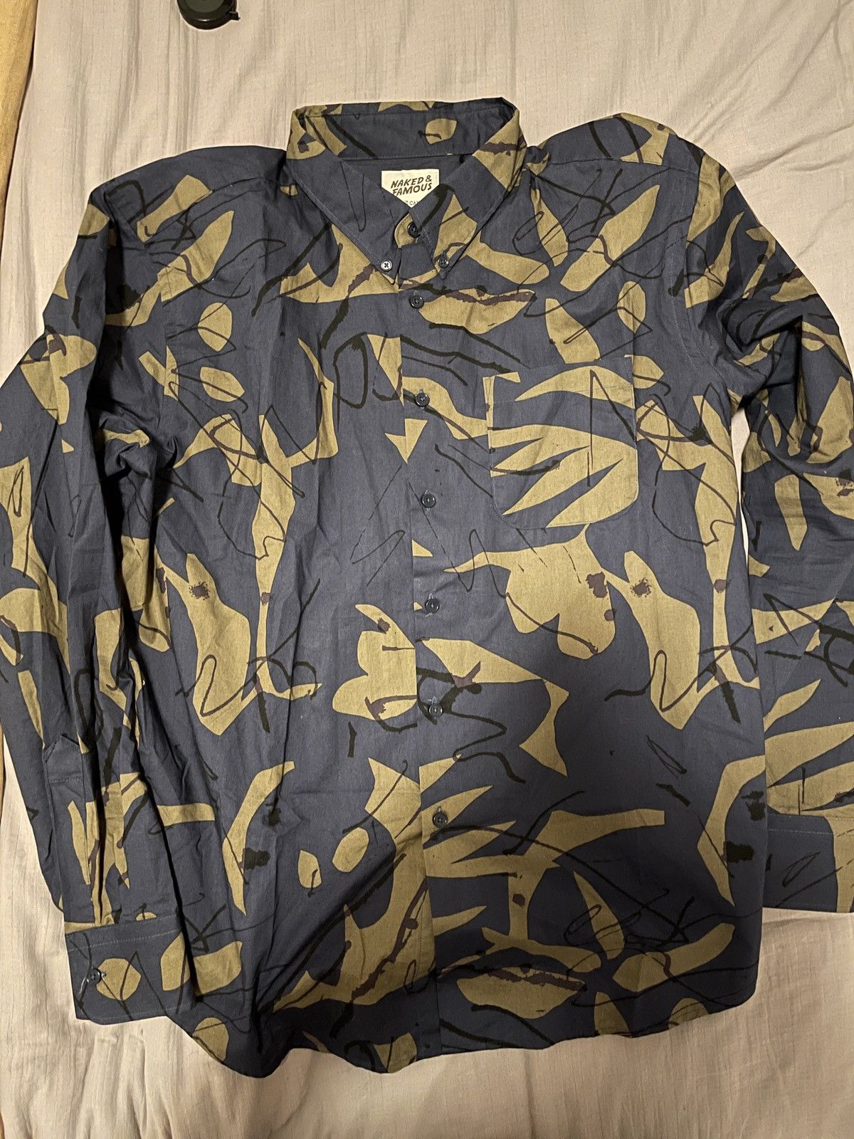 Naked & Famous Abstract Painting Easy Shirt Size US XXL / EU 58 / 5 - 1 Thumbnail