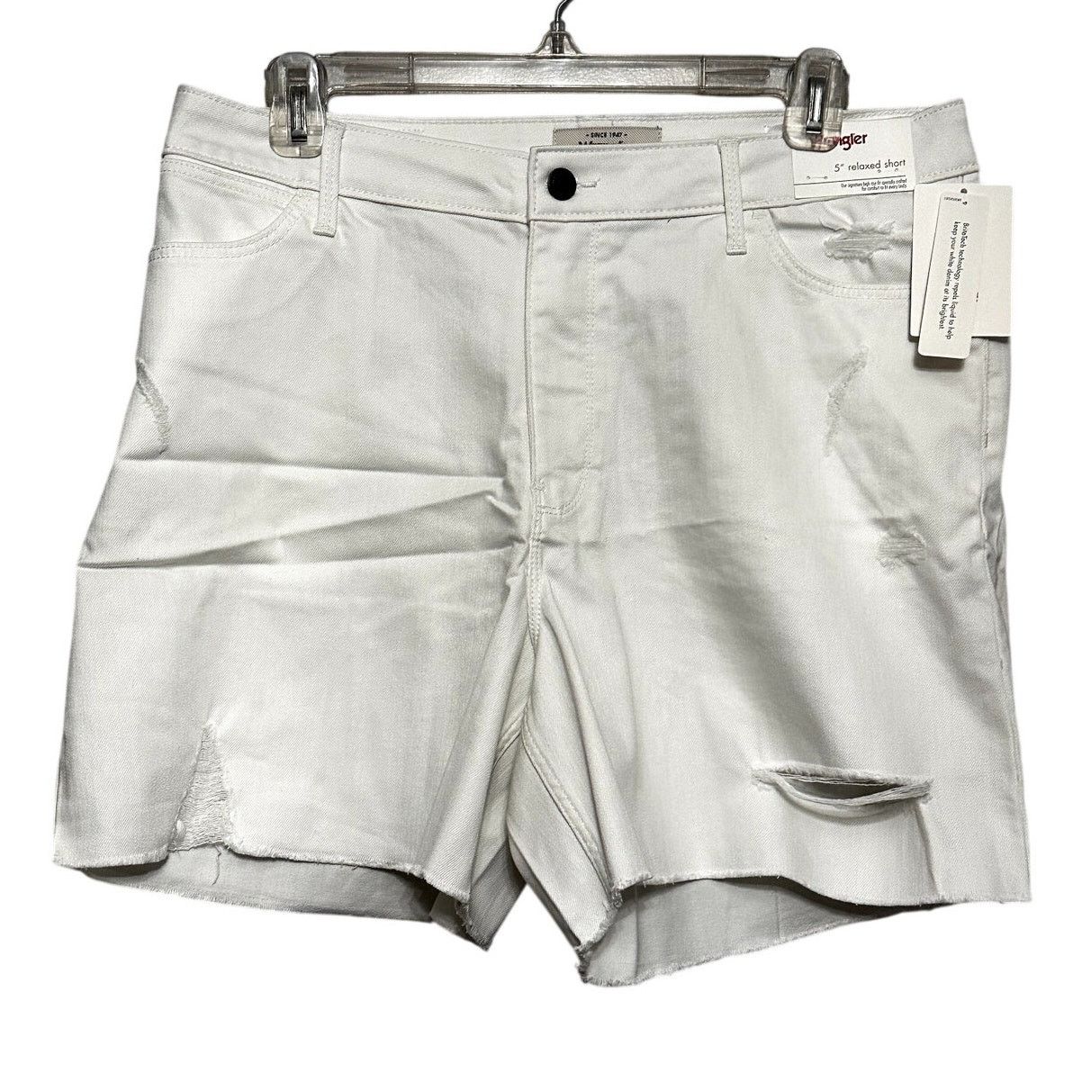Wrangler Wrangler White 5" Relaxed Fit High Rise Shorts Jorts 14 NWT Size 36" / US 14 / IT 50 - 2 Thumbnail