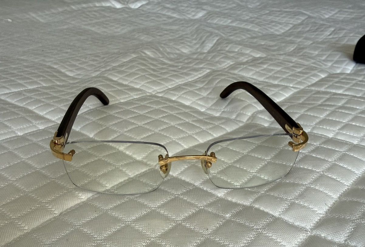 Cartier Discontinued Bubinga Woods Cartier Glasses + 2 sets of lens Size ONE SIZE - 2 Thumbnail