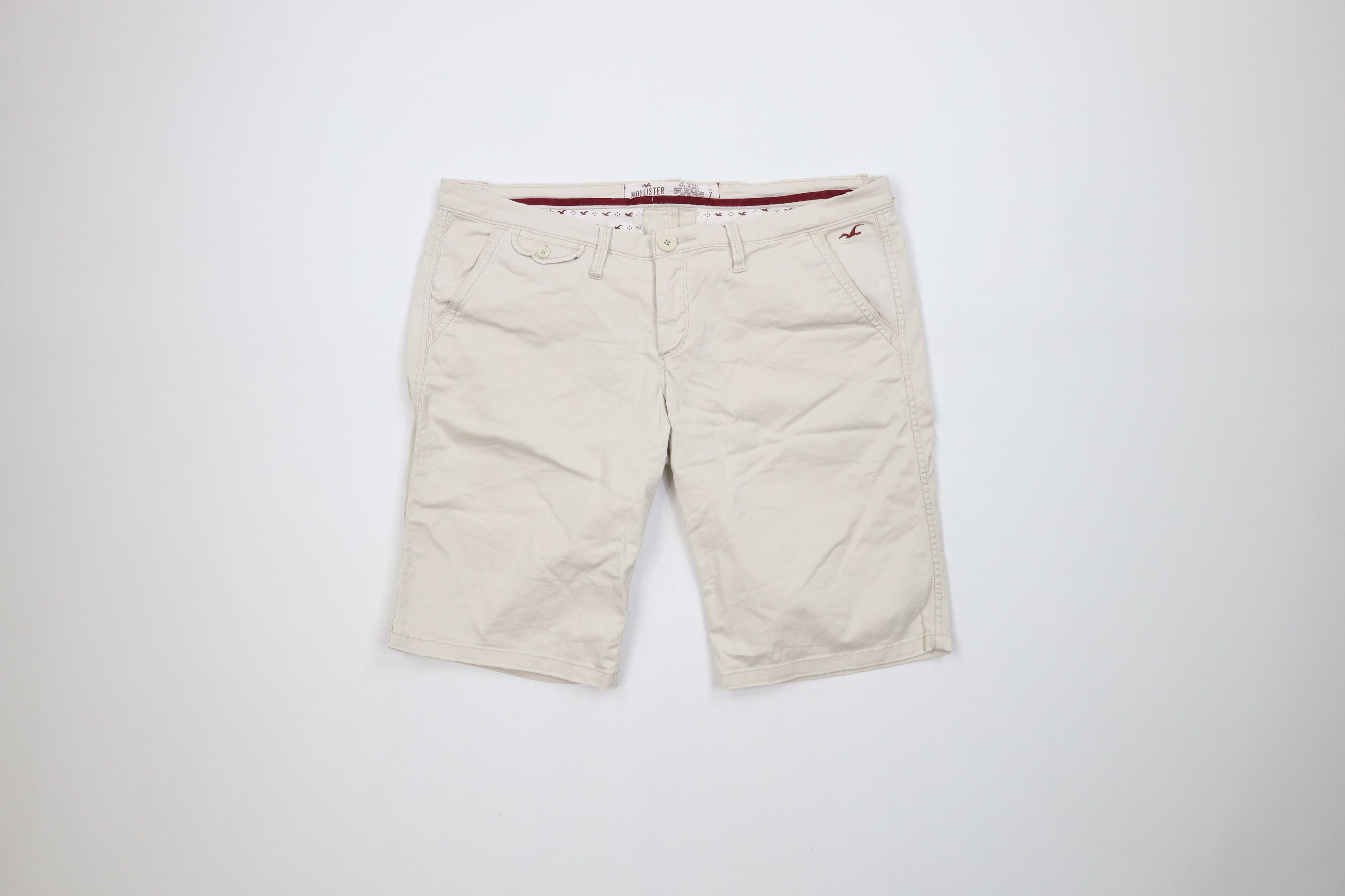 Vintage Y2K Hollister Babydoll Chino Shorts Beige Khaki