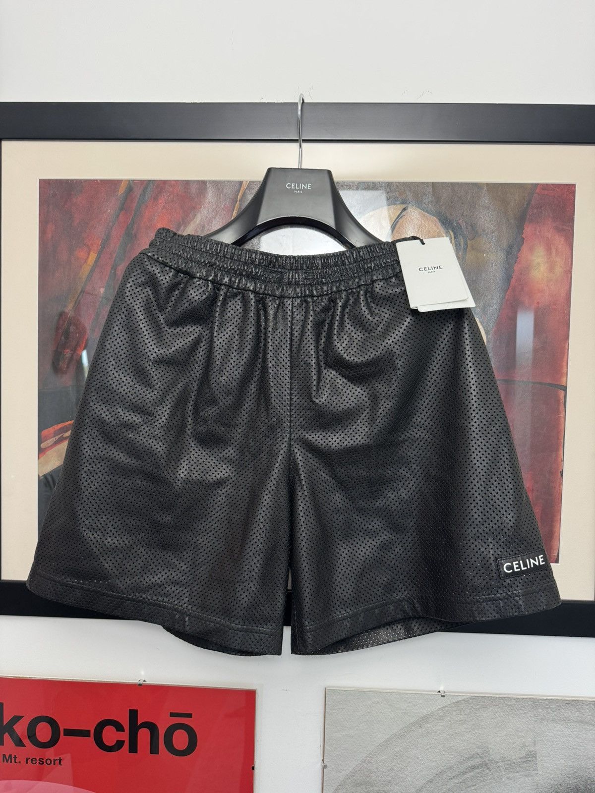 Celine Celine Paris Lambskin Leather Logo Designer Shorts Luxury Size US 30 / EU 46 - 1 Thumbnail