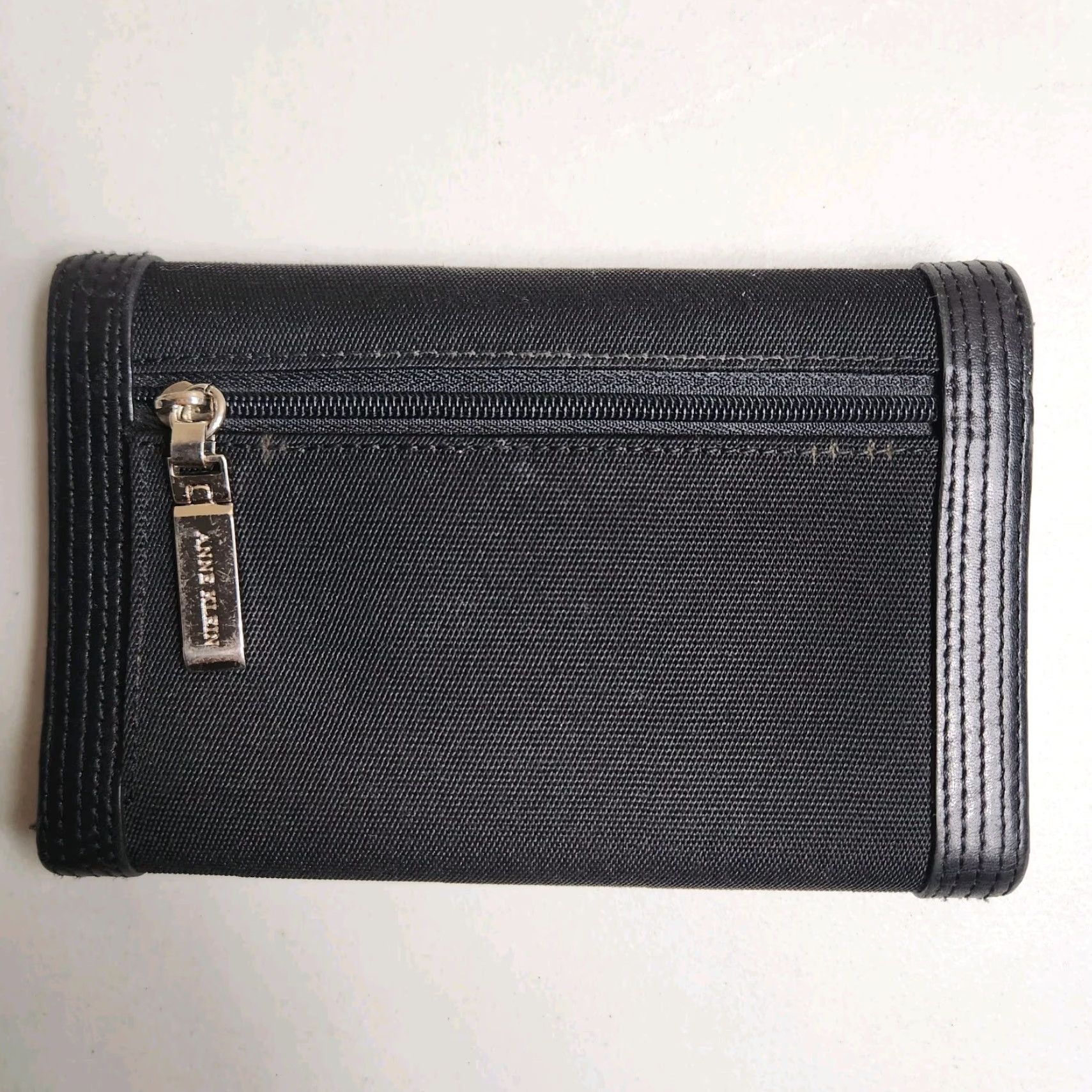 Anne Klein Anne Klein Wallet Womens Black Canvas/Vegan Leather Tri-Fold Size ONE SIZE - 3 Thumbnail