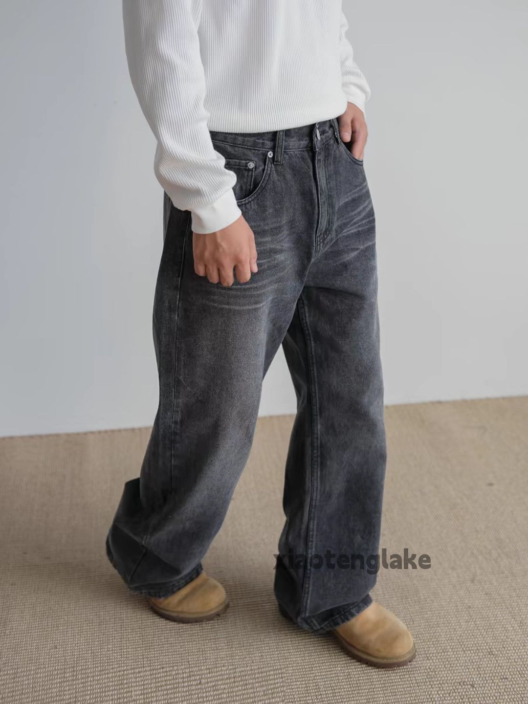 Vintage Washed faded cleanfit yuppie loose baggy jeans Size US 38 / EU 54 - 1 Thumbnail