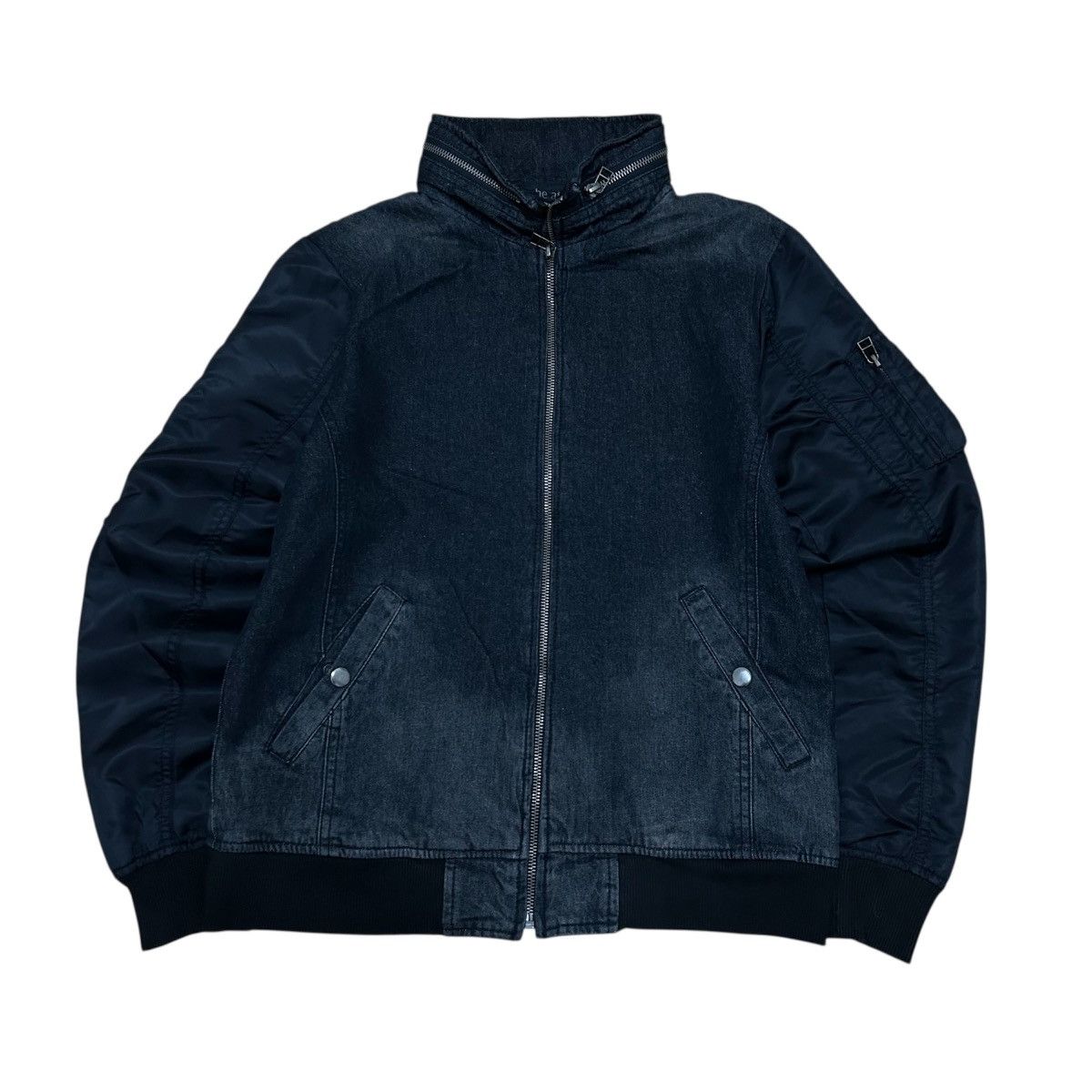 In The Attic Vintage Japanese In The Attic Hybrid Denim Bomber Jacket Size US M / EU 48-50 / 2 - 1 Thumbnail