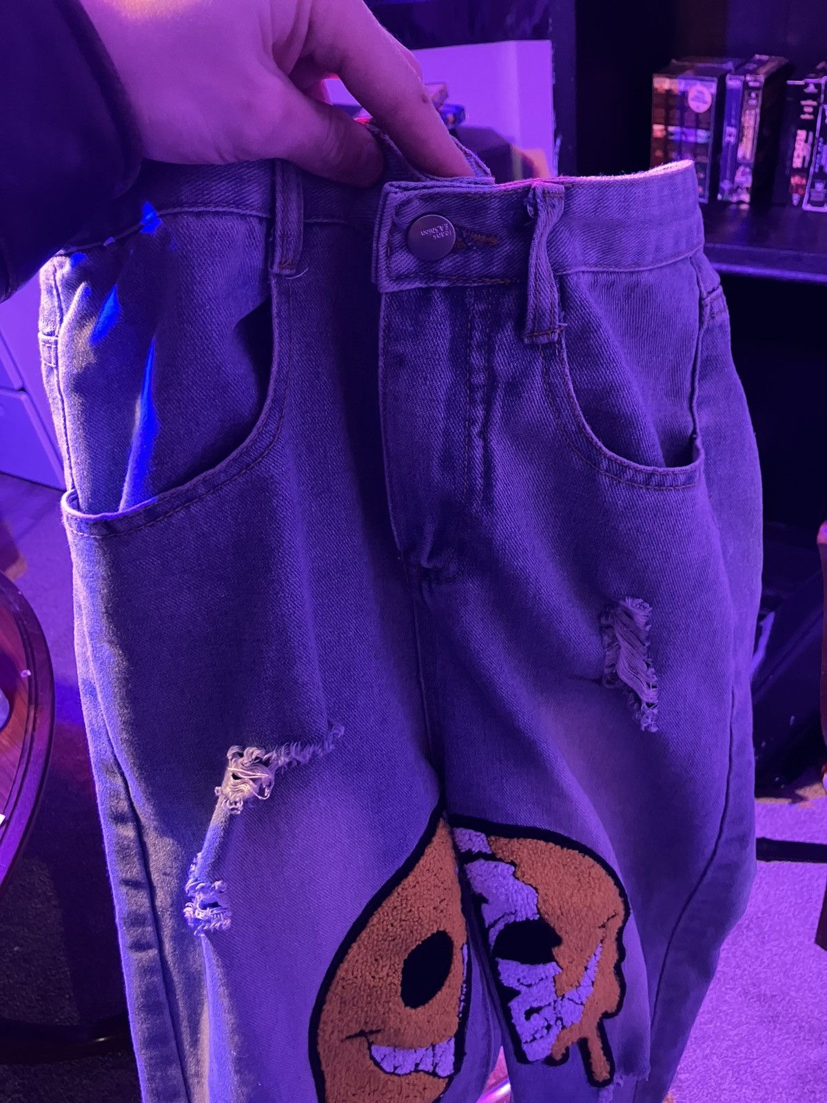 Japanese Brand × Vintage Old school japanese denim jeans w leg embroidery Size US 30 / EU 46 - 3 Thumbnail