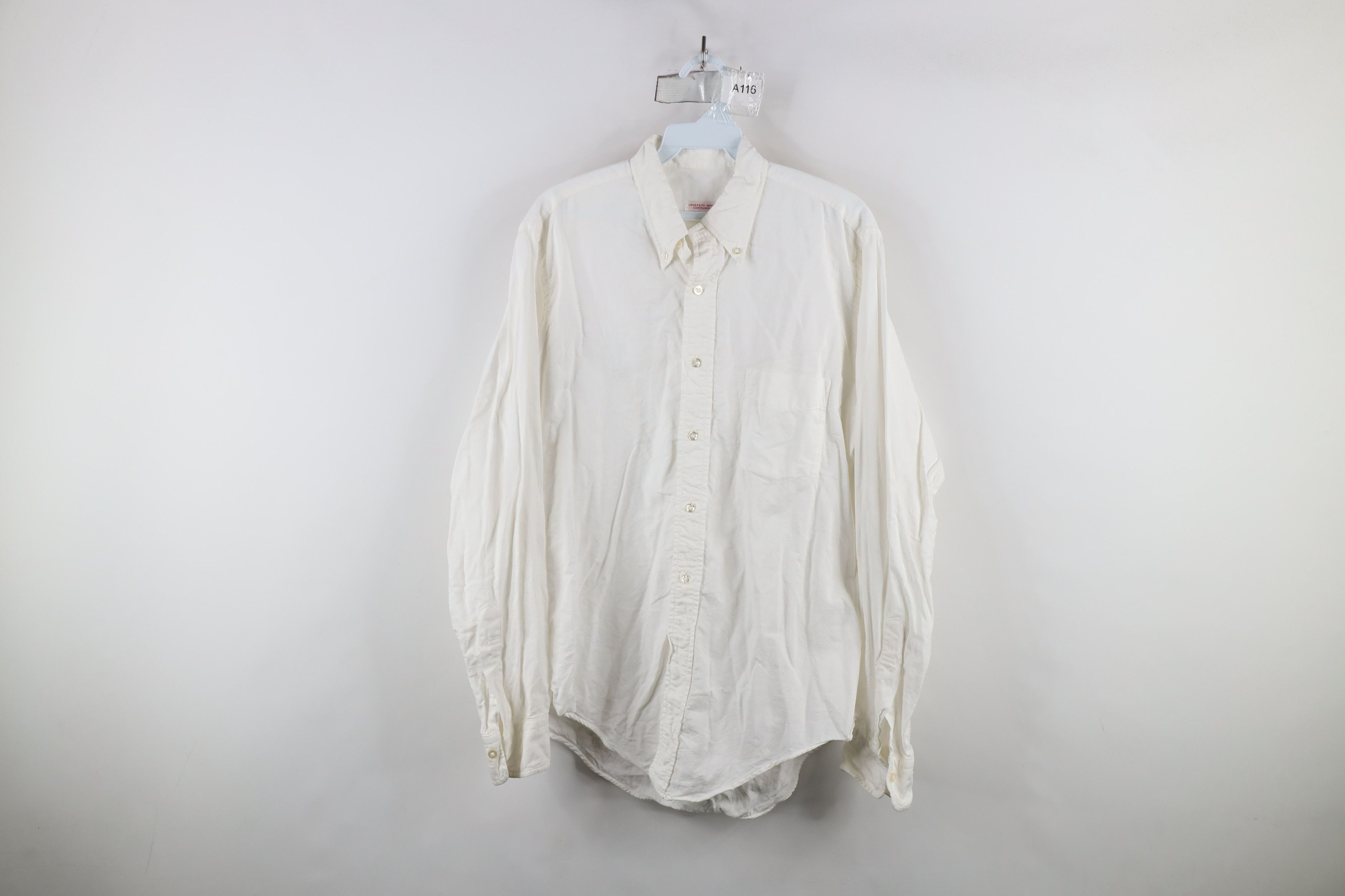 Vintage Vintage 50s 60s Streetwear Button Down Shirt White USA Size US M / EU 48-50 / 2 - 1 Thumbnail