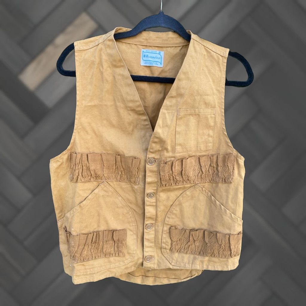 Vintage VINTAGE Western Field Hunting Vest Duck Canvas Tobacco Brown Men S Vest Shirt? Size US S / EU 44-46 / 1 - 1 Thumbnail