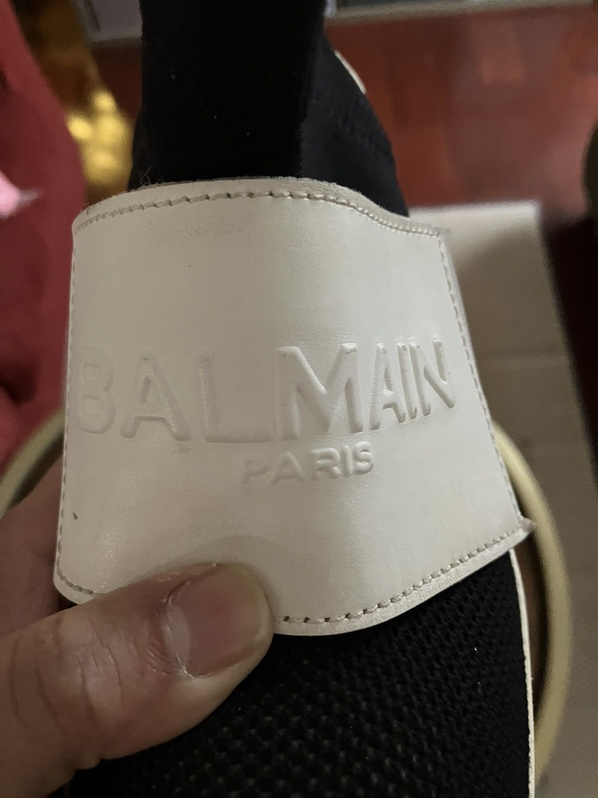 Balmain Balmain B-Trail Iconic Black White Sock High Top Sneakers Size US 6.5 / IT 36.5 - 9 Thumbnail