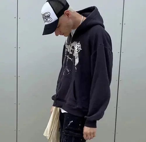 Japanese Brand × Vintage Oversize Fashion Zip Up Hoodie Size US M / EU 48-50 / 2 - 3 Thumbnail