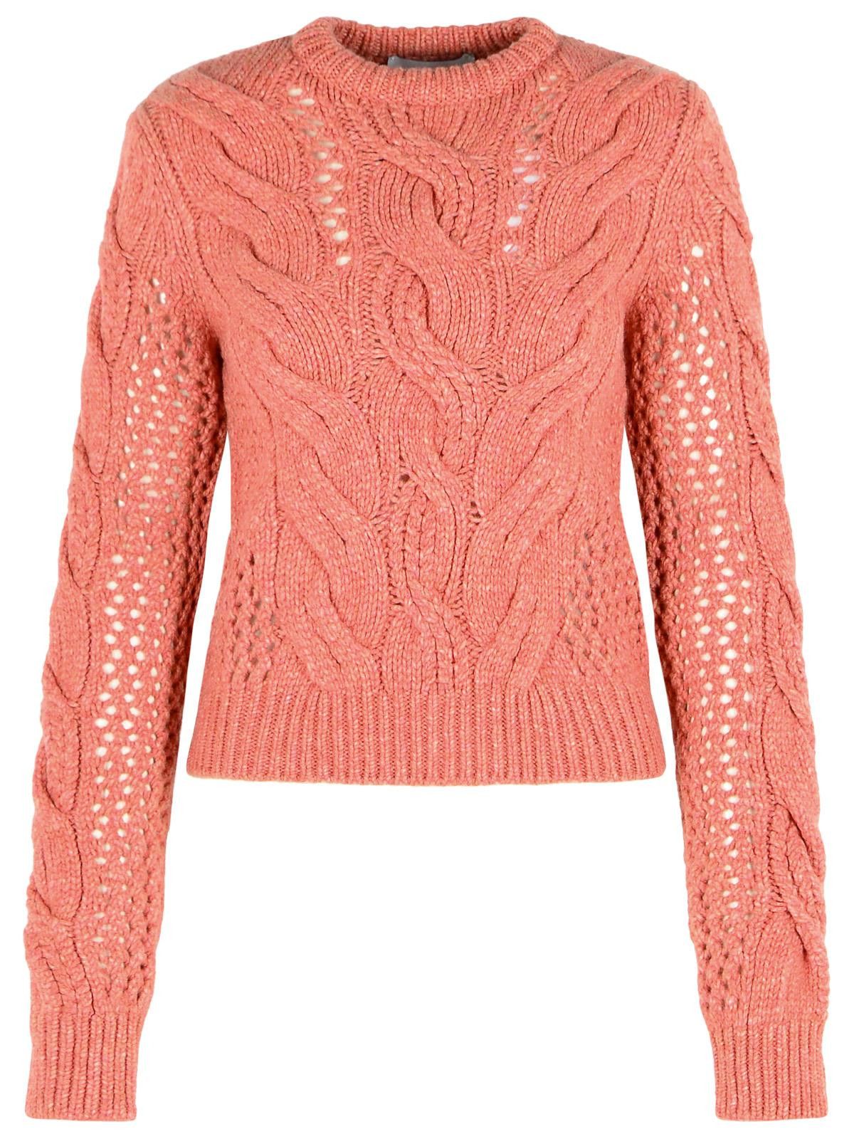 Sportmax SPORTMAX 'Radio' Crewneck Sweater With Pink Wool Blend Braids Size S / US 4 / IT 40 - 1 Thumbnail