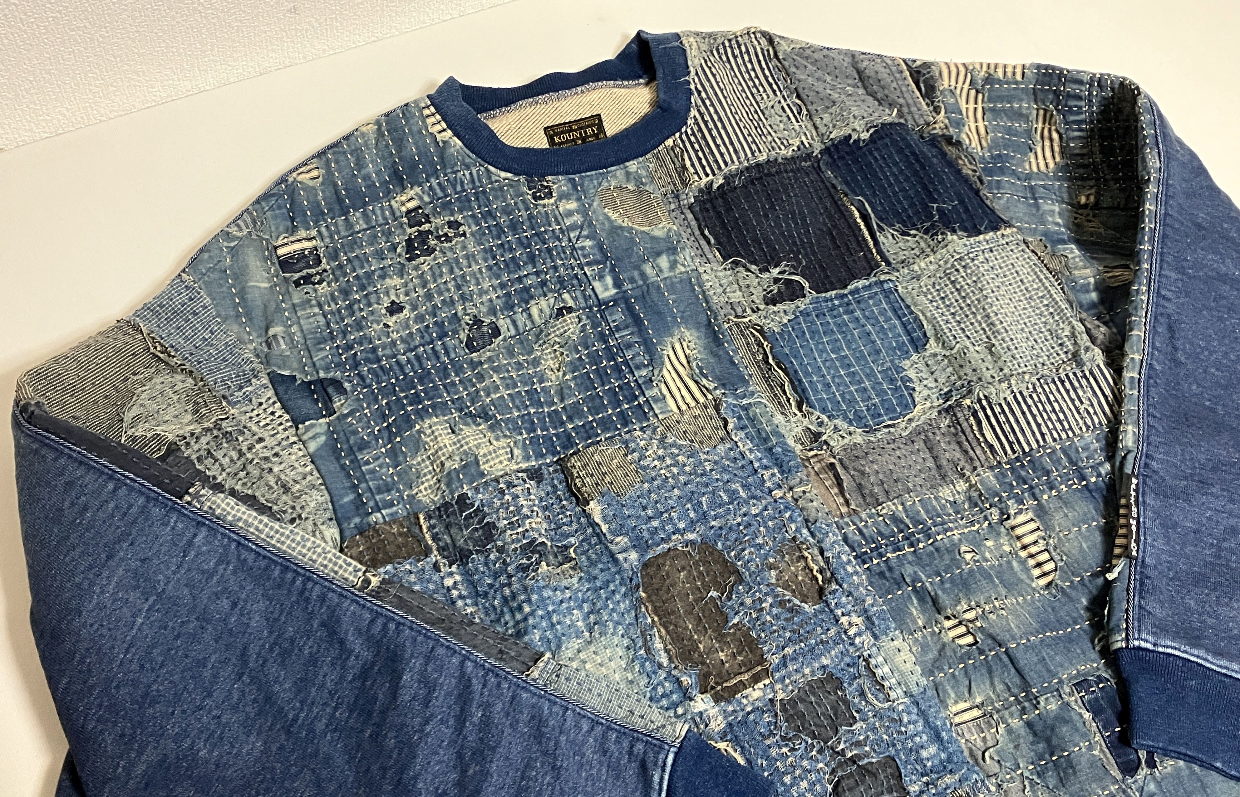 Kapital KAPITAL BORO IDG 2TONE BIG sweatshirt indigo brand new 1 Size US S / EU 44-46 / 1 - 3 Thumbnail