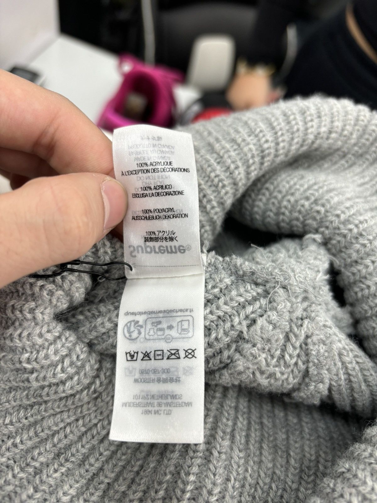 Supreme Supreme Grey Beanie Size ONE SIZE - 3 Thumbnail