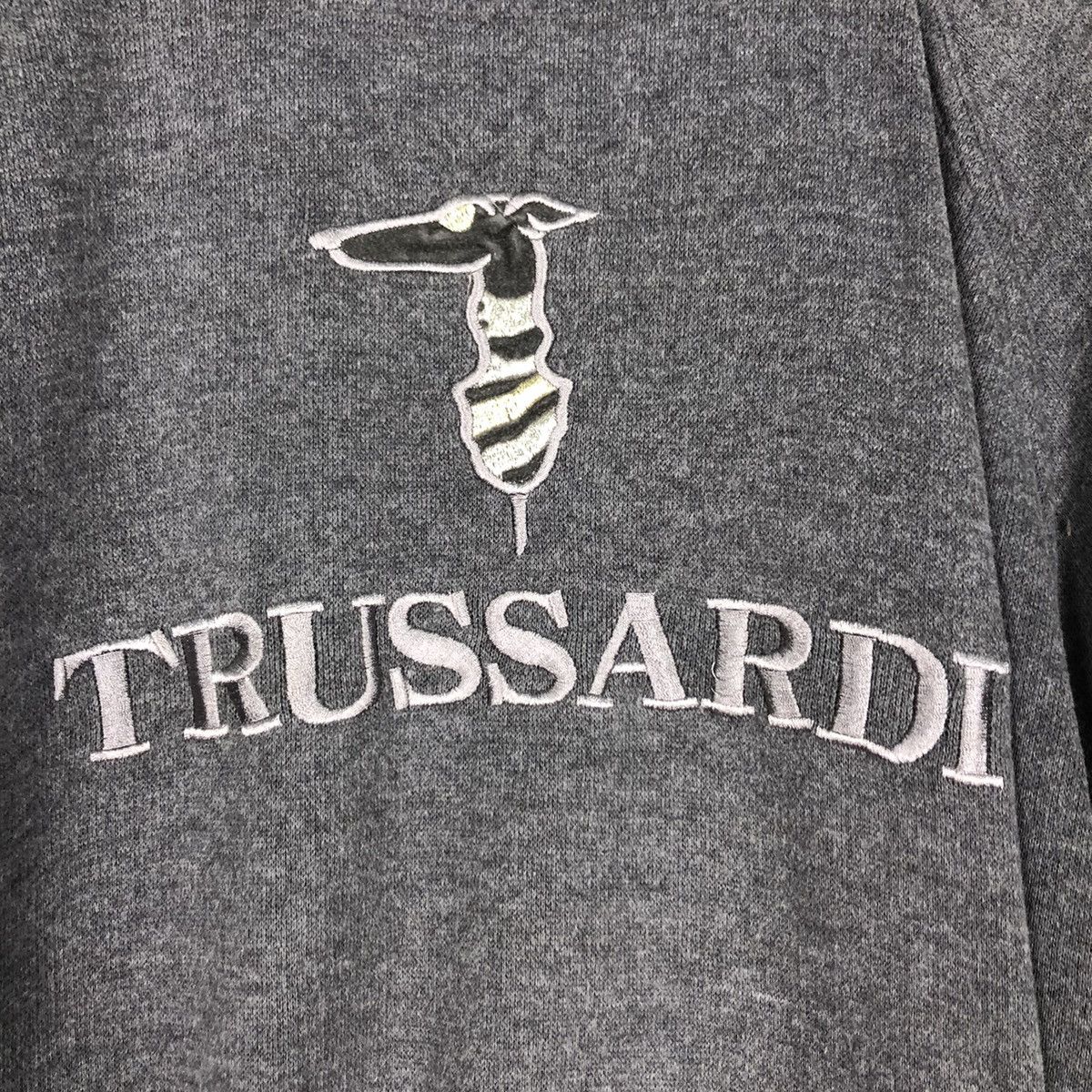 Trussardi × Vintage Vintage Trussardi Sweatshirt Spell Out bIG logo Size US L / EU 52-54 / 3 - 10 Thumbnail