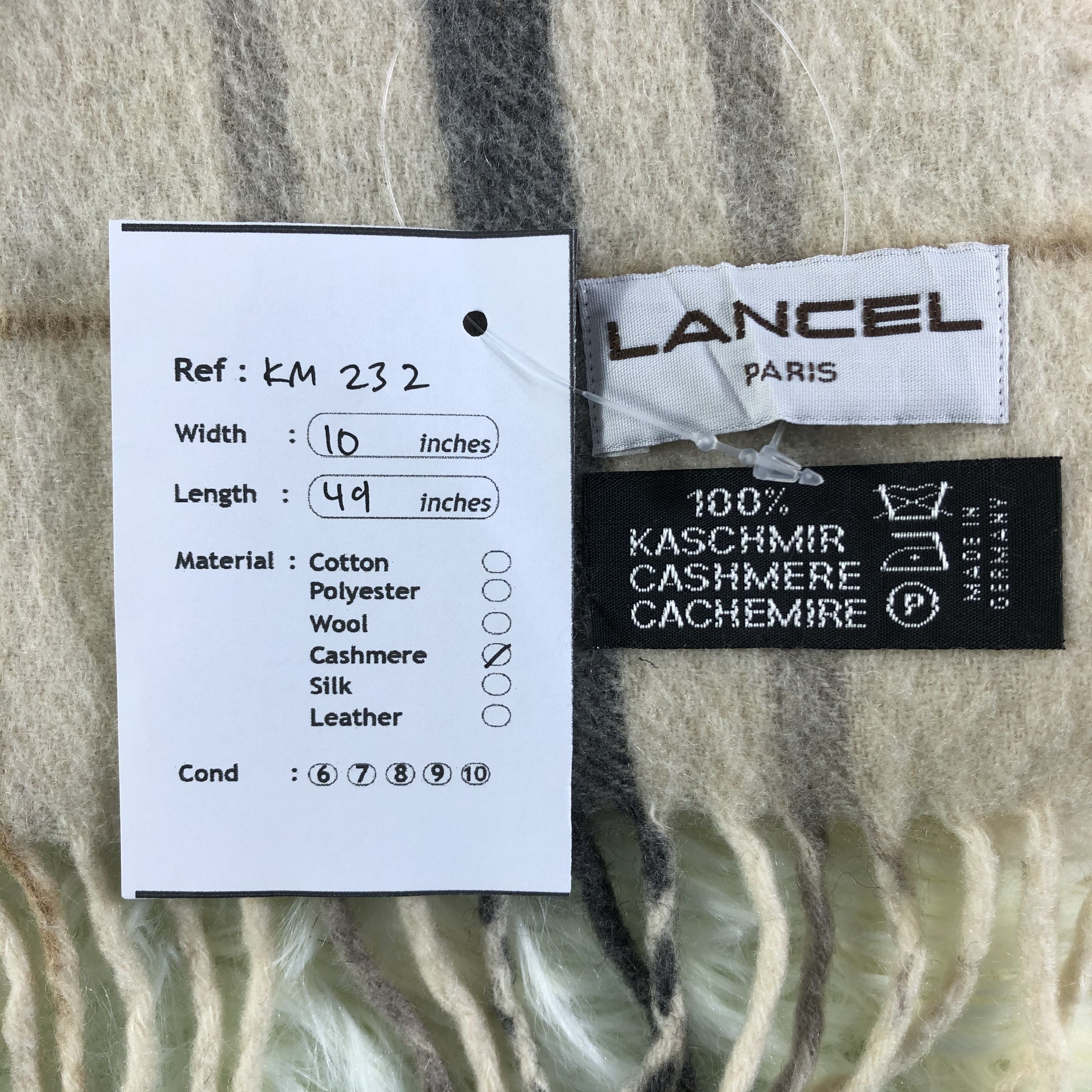 Lancel × Vintage Lancel Scarf / Muffler / Neckwear - KM232 Size ONE SIZE - 6 Thumbnail