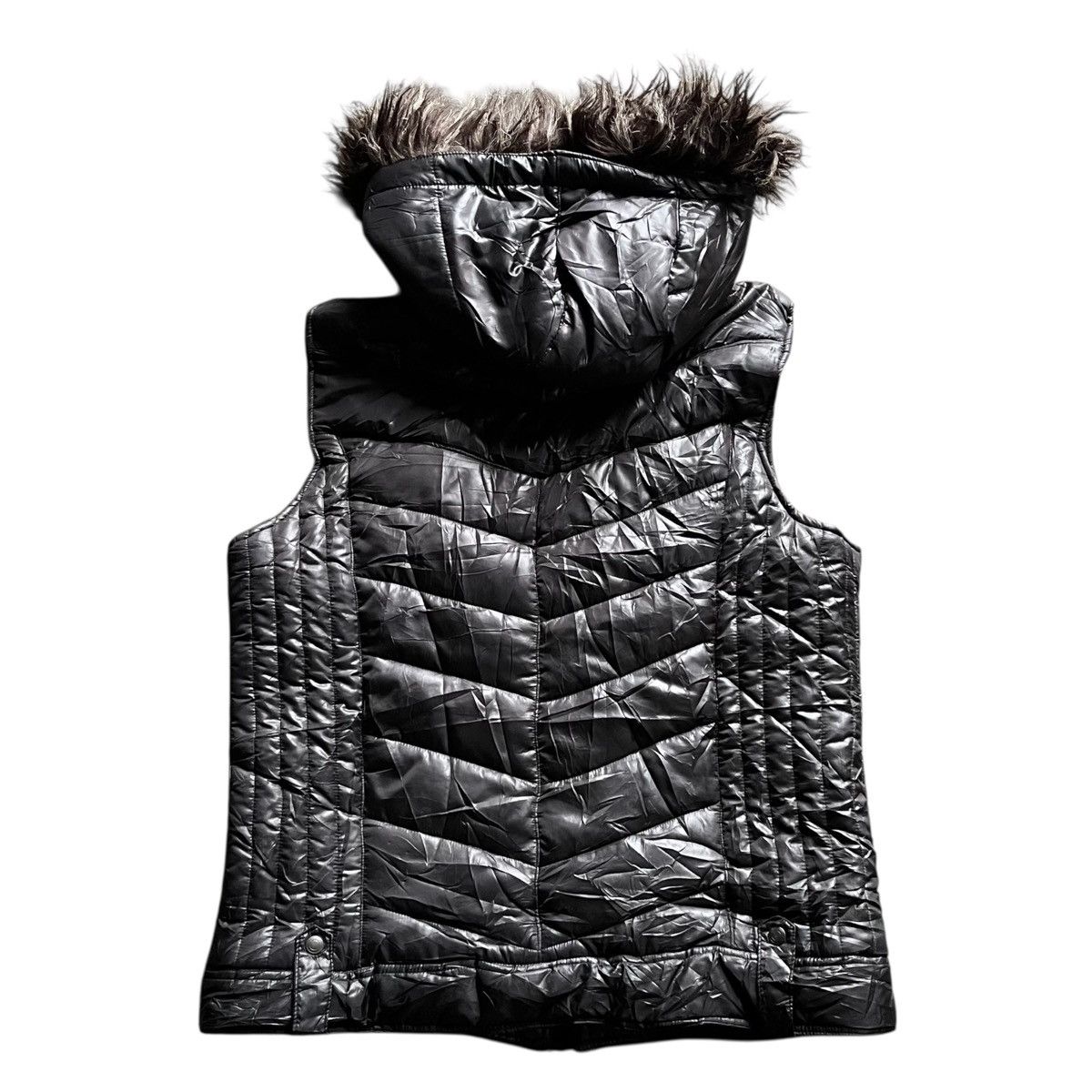 20471120 2000s Mossimo Gothic Punk Style Down Jacket Fur Vest Size US L / EU 52-54 / 3 - 10 Thumbnail