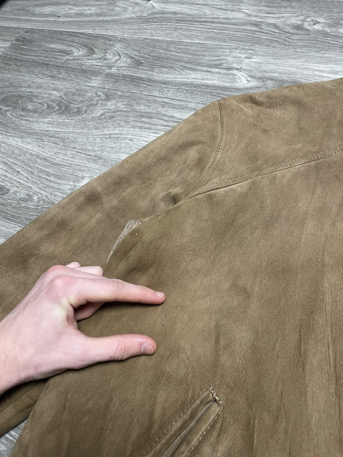 If Six Was Nine Vintage Brown Real Suede Button-Up Jacket Size US M / EU 48-50 / 2 - 10 Thumbnail