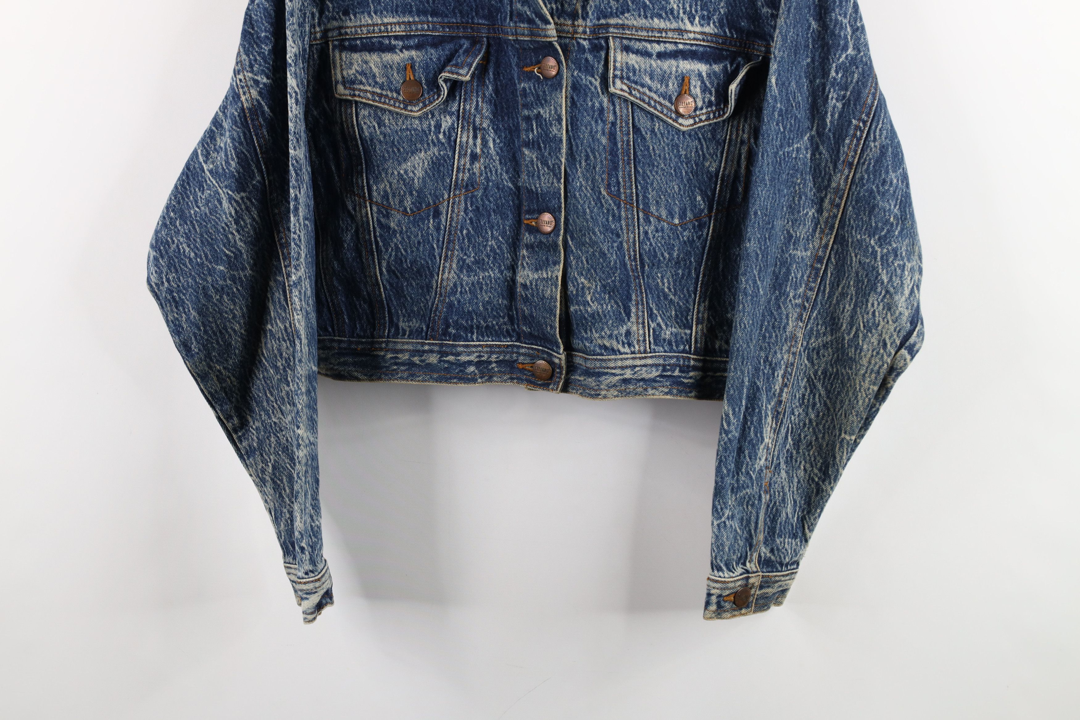 Vintage Vintage 90s Streetwear Acid Wash Denim Trucker Jacket Size M / US 6-8 / IT 42-44 - 3 Thumbnail