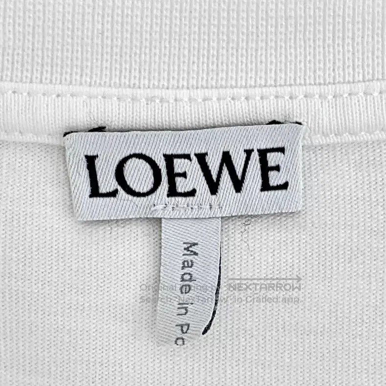 Loewe Loewe White Mosaic Logo Printed Cotton Short Sleeve T-Shir Size M / US 6-8 / IT 42-44 - 6 Thumbnail
