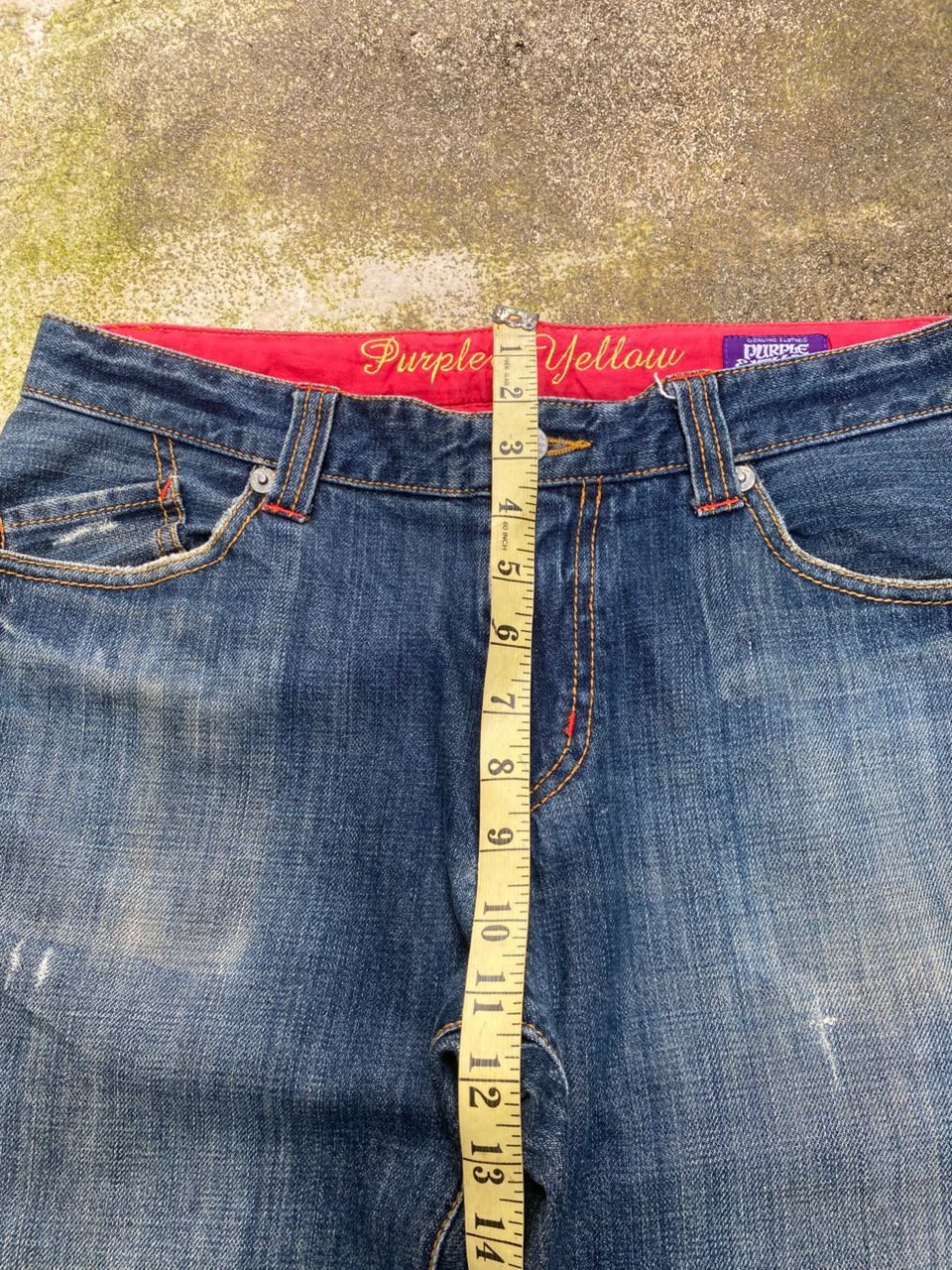Purple Brand Vintage Purple & Yellow Distressed Denim Size US 32 / EU 48 - 8 Thumbnail