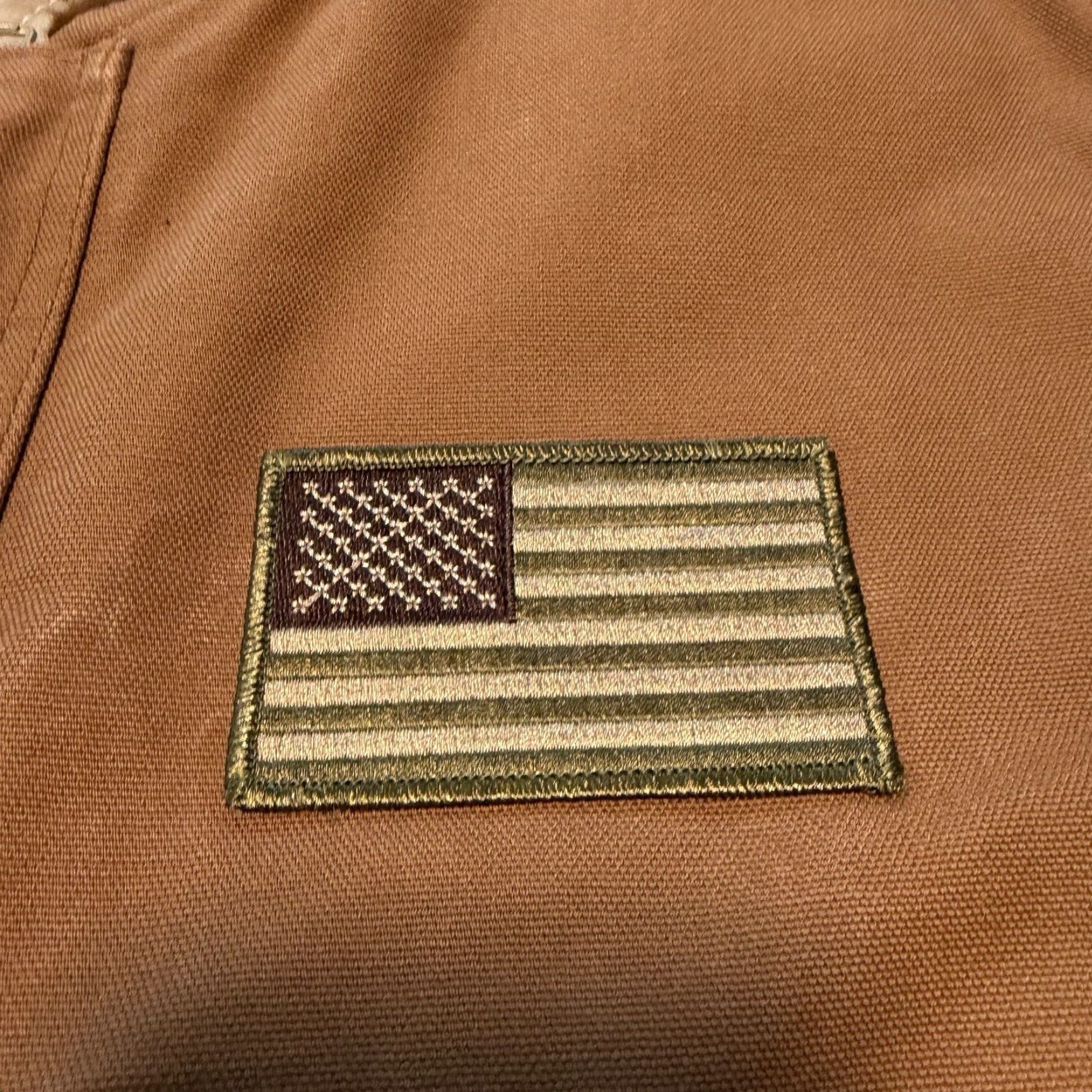 Carhartt Carhartt Vest FR Flame-Resistant Quilted Lined Duck Men 3XL FRV036 BRN USA Flag Size US XXL / EU 58 / 5 - 2 Thumbnail