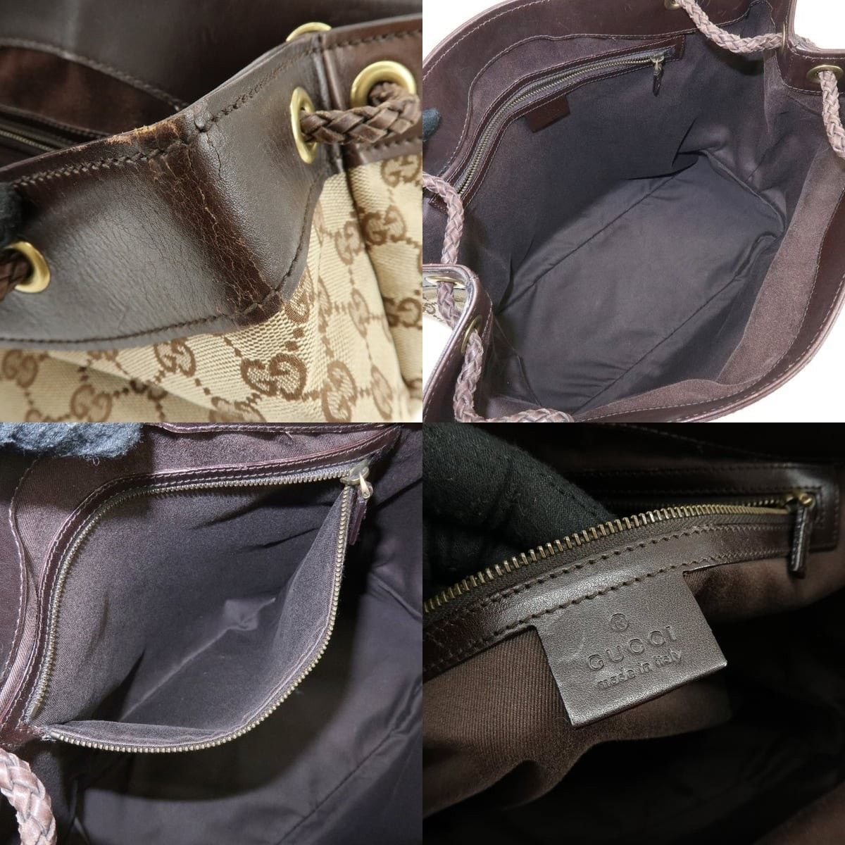 Gucci Gucci GG Canvas & Leather Shoulder Bag Brown Size ONE SIZE - 7 Thumbnail