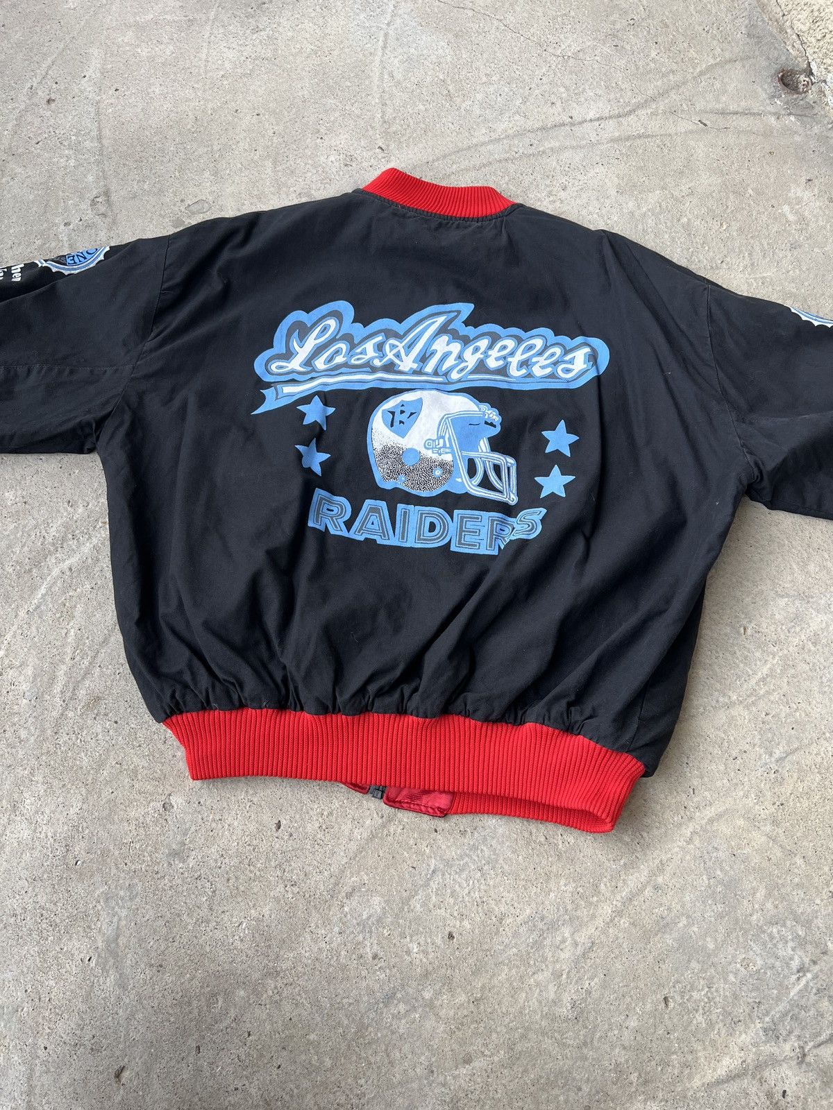 MLB Vintage Los Angeles Raiders Vintage Two-Sided Bomber Jacket Size US M / EU 48-50 / 2 - 1 Thumbnail