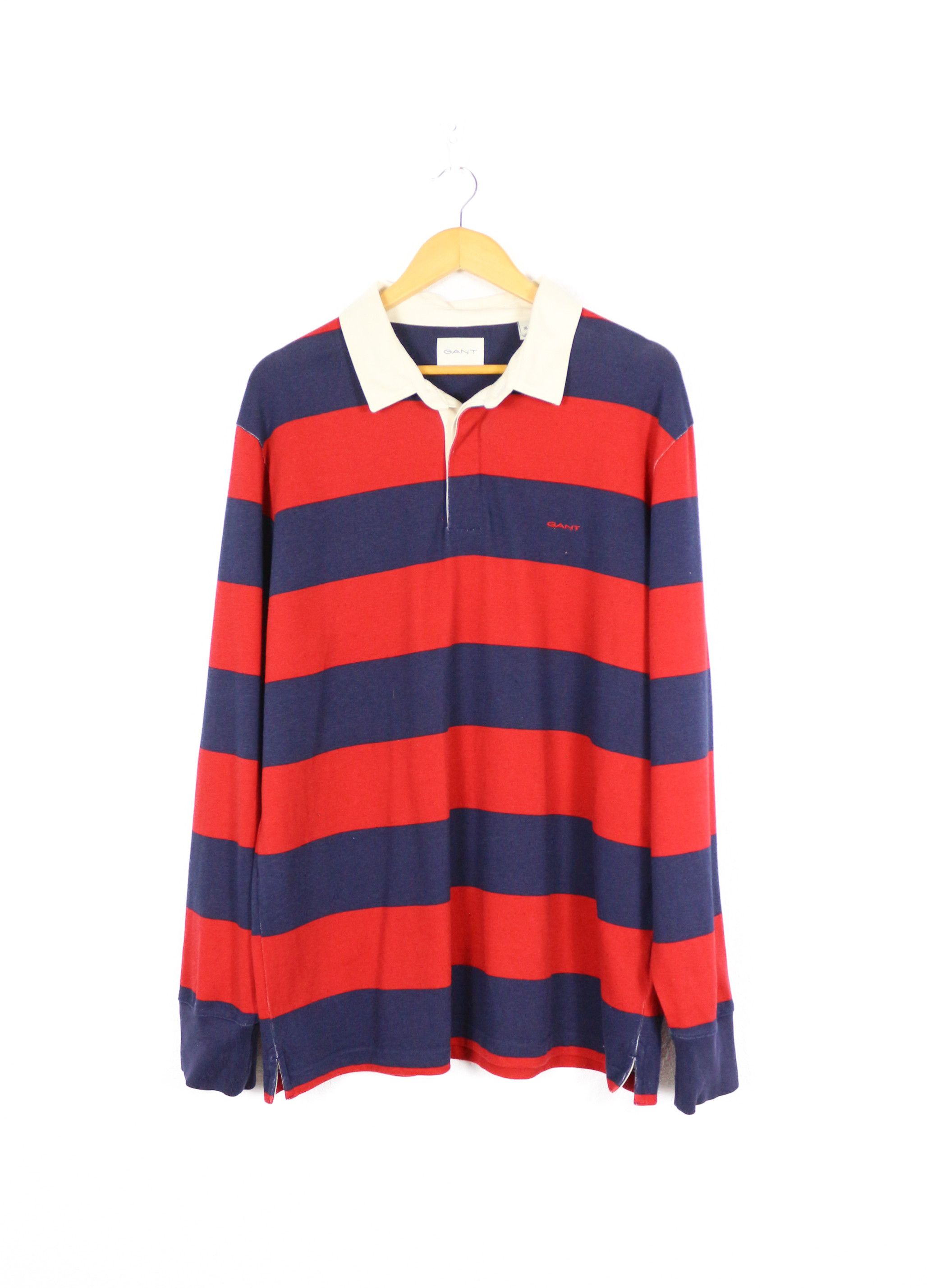 Gant Vintage Gant Logo Striped Preppy Rugby Polo Shirt Size US XL / EU 56 / 4 - 1 Thumbnail