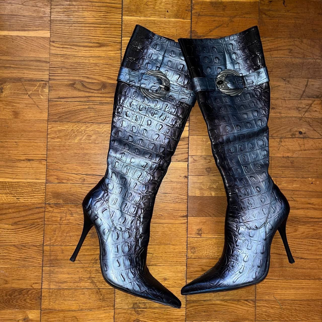 Roberto Cavalli alligator leather y2k boots el Dantes gaultier vintage 200 Size US 10 / IT 40 - 2 Thumbnail