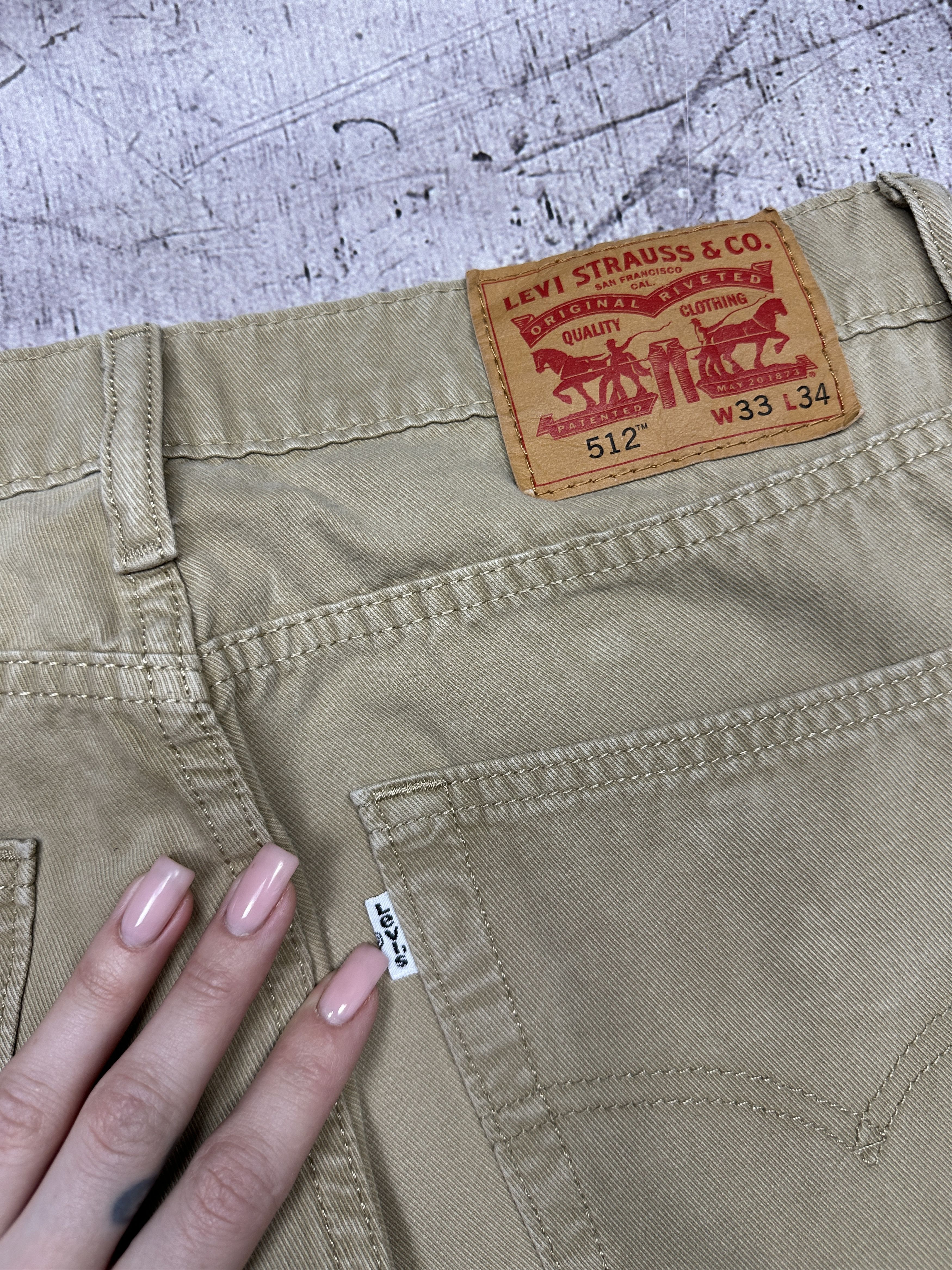 Levi's Levi's 512 Mens Denim Pants Jeans Size 33 x 34 Size US 33 - 3 Thumbnail