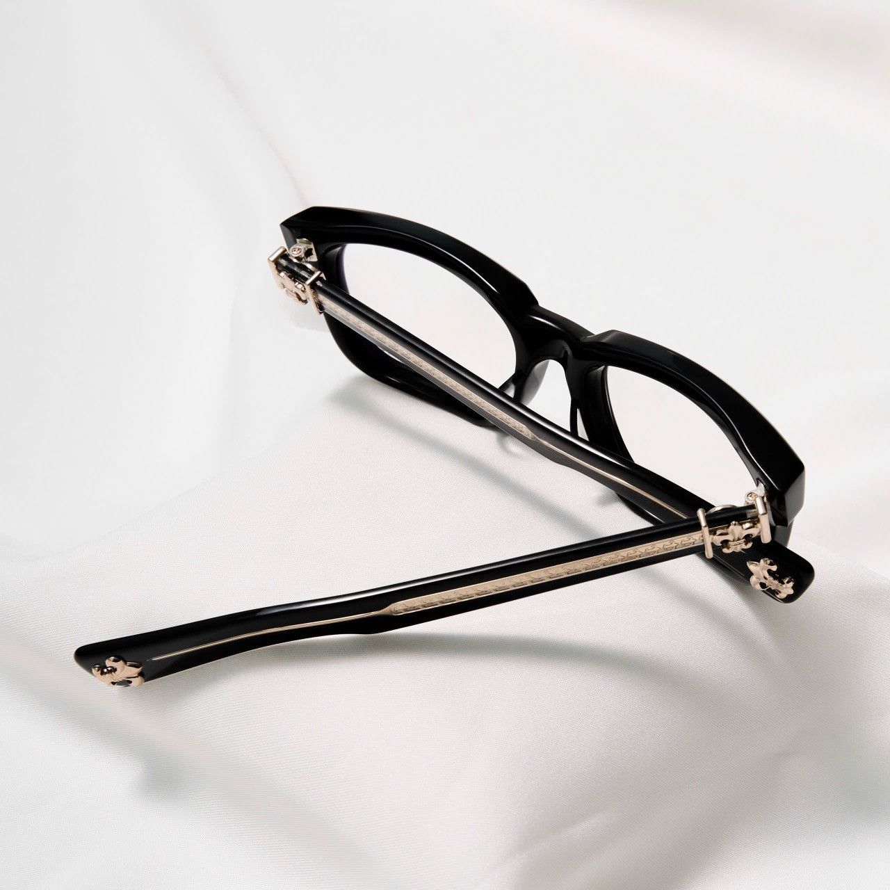 Chrome Hearts CHROME HEARTS SEE YOU IN TEA BLACK-GOLD PLATED GLASSES Size ONE SIZE - 7 Thumbnail