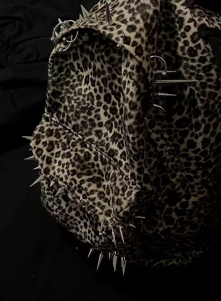 Japanese Brand Leopard Punk Rivet Gothic Backpack Size ONE SIZE - 6 Thumbnail